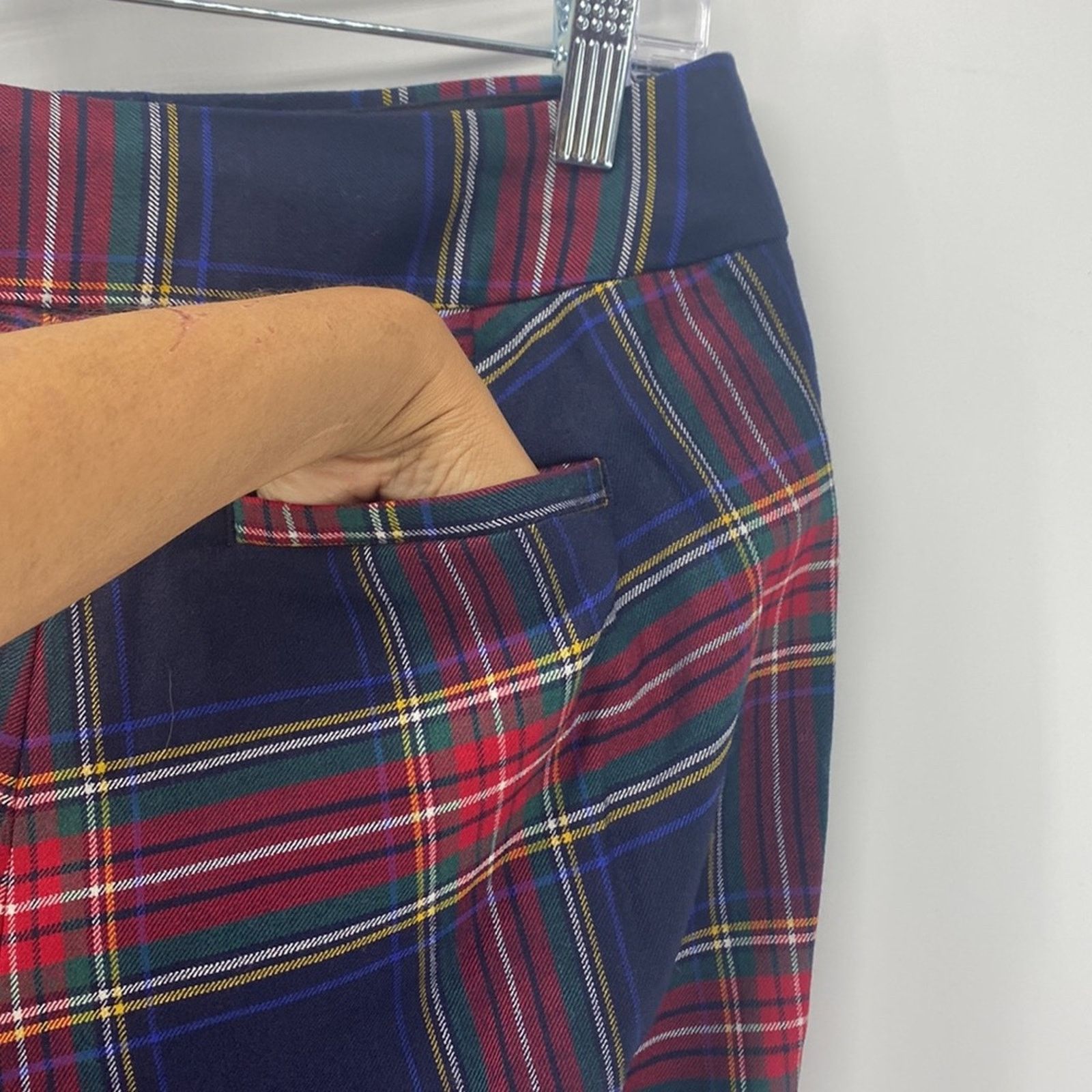 Other Talbots Hampshire Ankle plaid pants wool blend holiday sz 2 Size 26" / US 2 / IT 38 - 6 Thumbnail