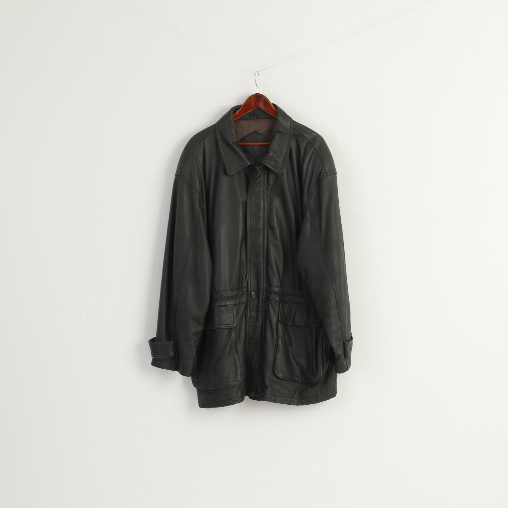 Prince Prince Men 56 XL Leather Jacket Vintage Brown Long 3227 Size US XL / EU 56 / 4 - 2 Thumbnail