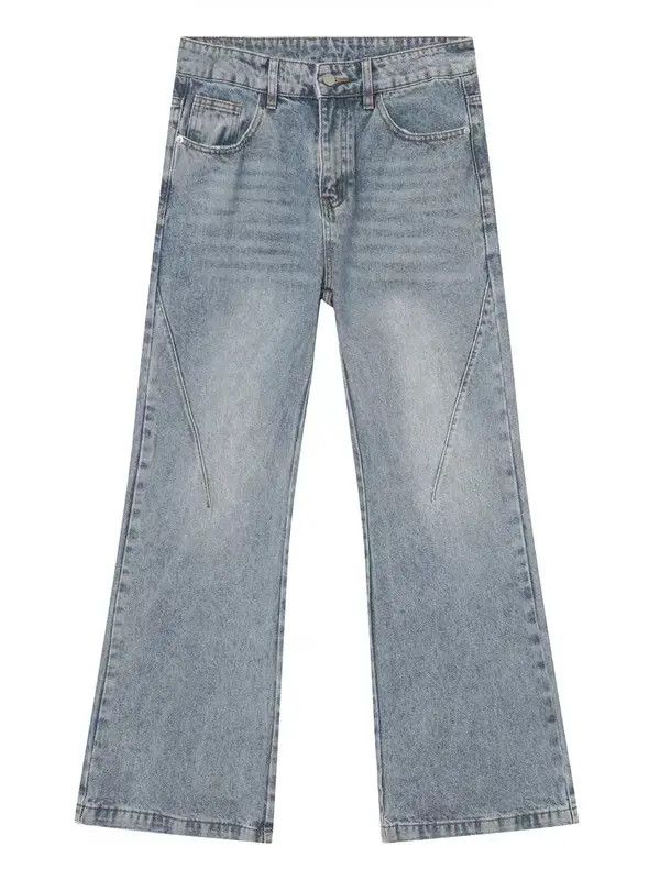 VIBE Vintage light blue washed micro-flare jeans Size US 34 / EU 50 - 6 Thumbnail