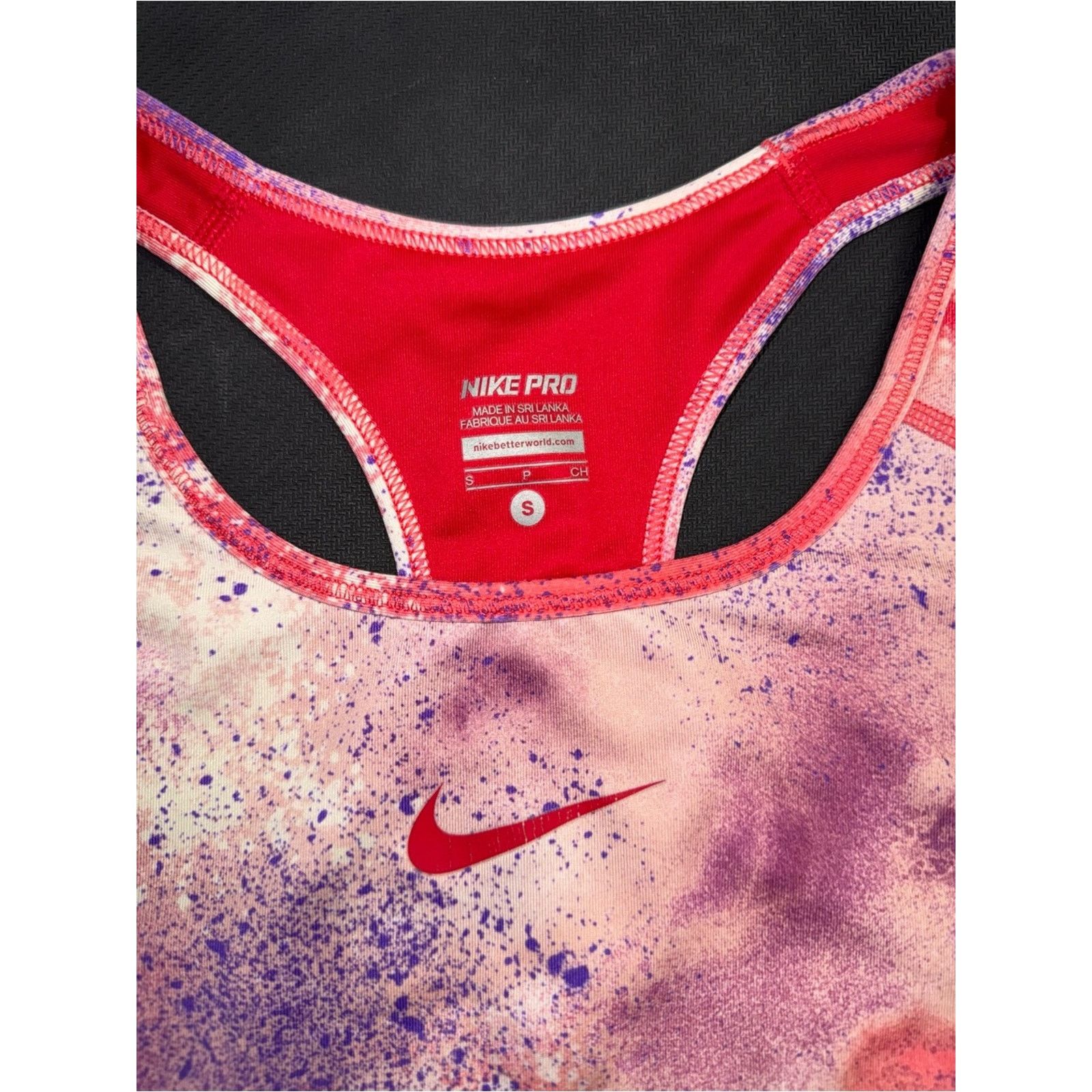 Nike Nike Pro Dri-FIT Paint Splatter Sports Bra Size S / US 4 / IT 40 - 4 Thumbnail