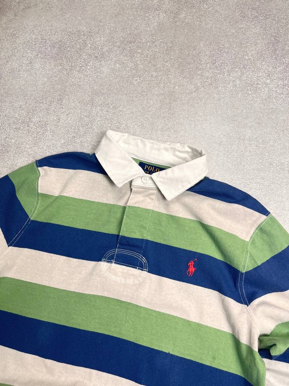 Vintage VINTAGE POLO RALPH LAUREN STRIPED BOXY RUGBY SHIRT Y2K L Size US L / EU 52-54 / 3 - 2 Thumbnail