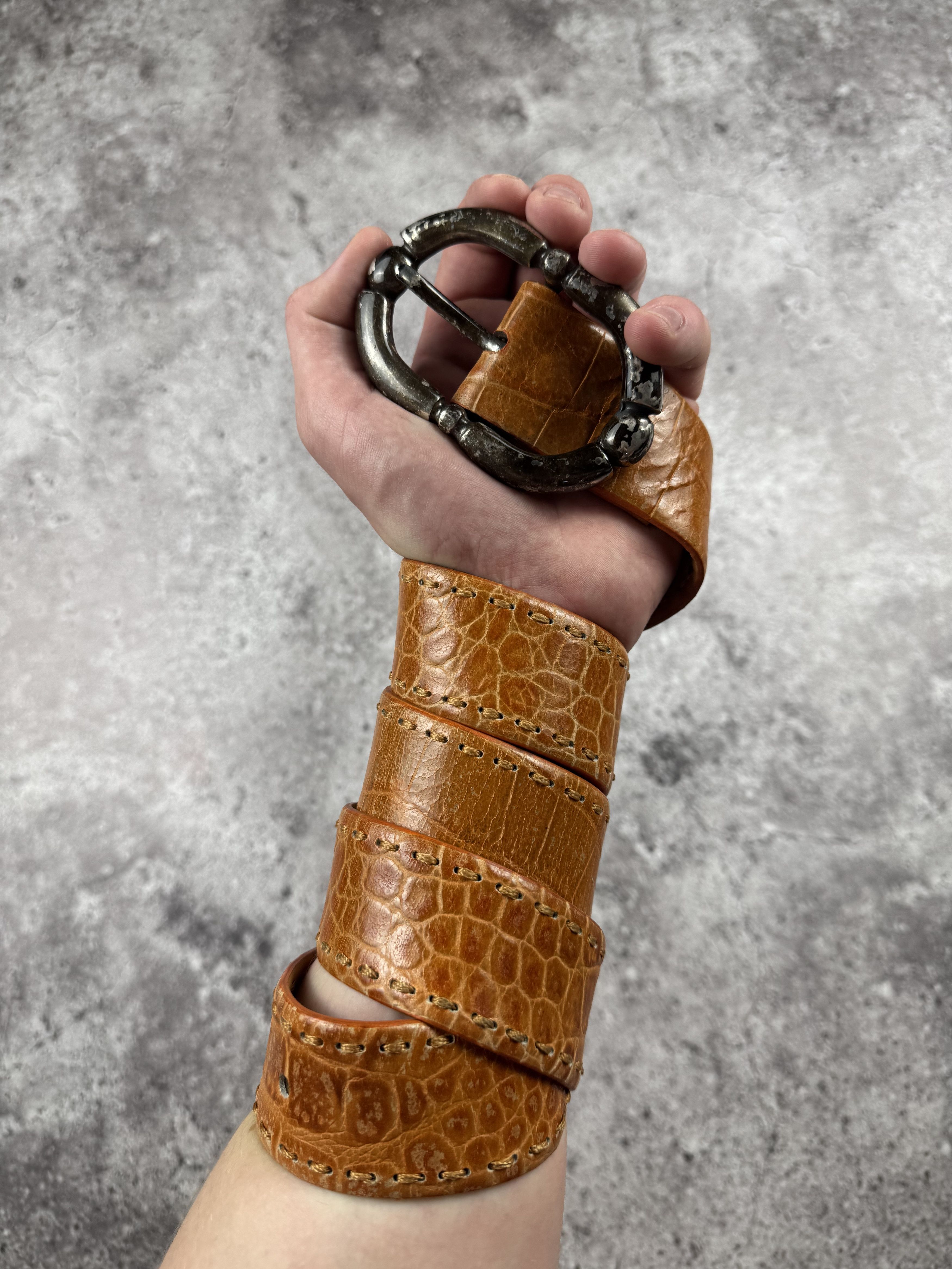 Cowboy Equipment 00’s NUMBER NINE STYLE LEATHER RARE Y2K WESTERN BELT VINTAGE Size ONE SIZE - 2 Thumbnail
