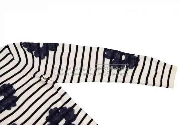 Comme des Garcons Comme des Garcons Navy vintage striped floral knit top Size S / US 4 / IT 40 - 7 Thumbnail