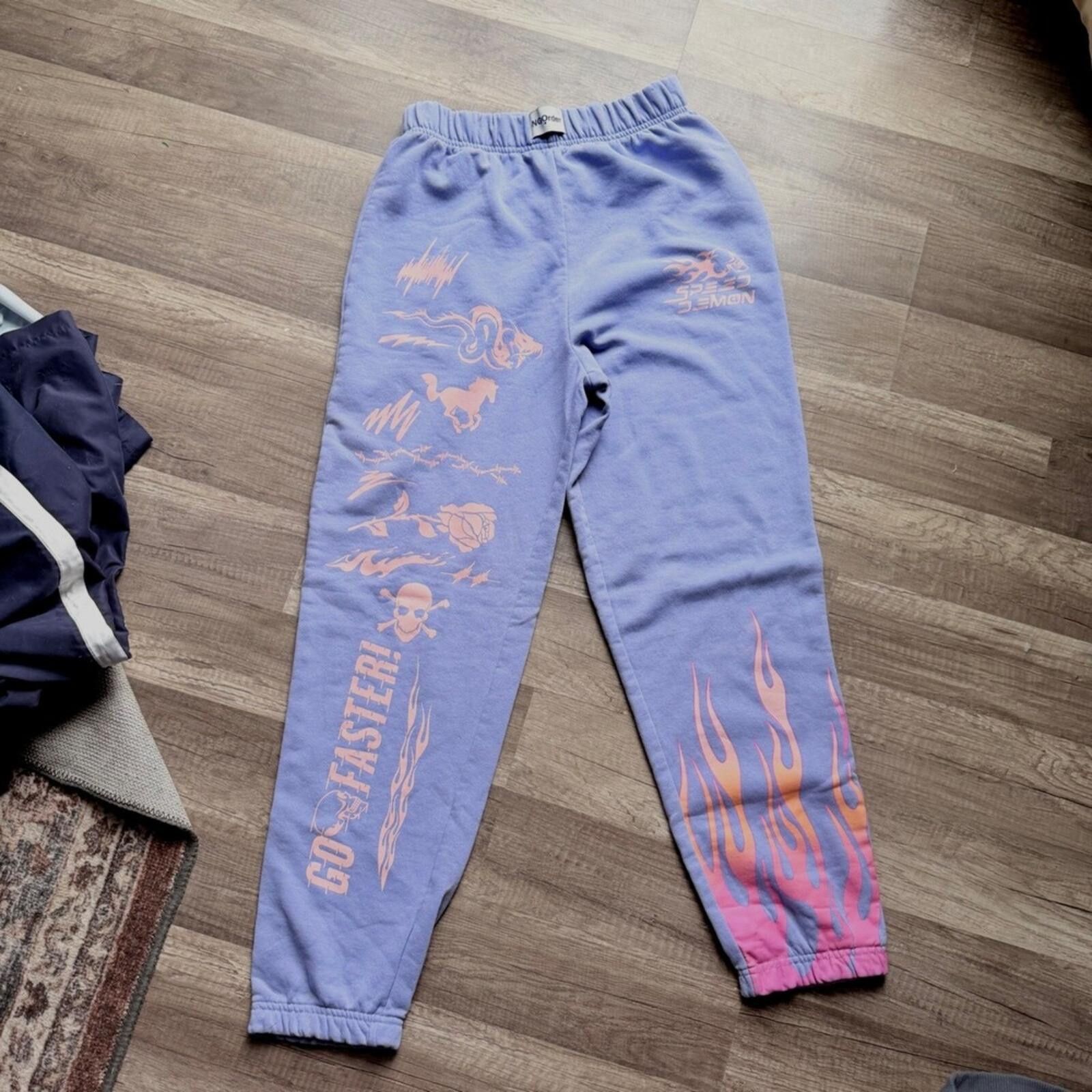 Other NGOrder Speed Demon Purple Graphic Sweatpants Joggers Y2K Size 28" / US 6 / IT 42 - 1 Thumbnail