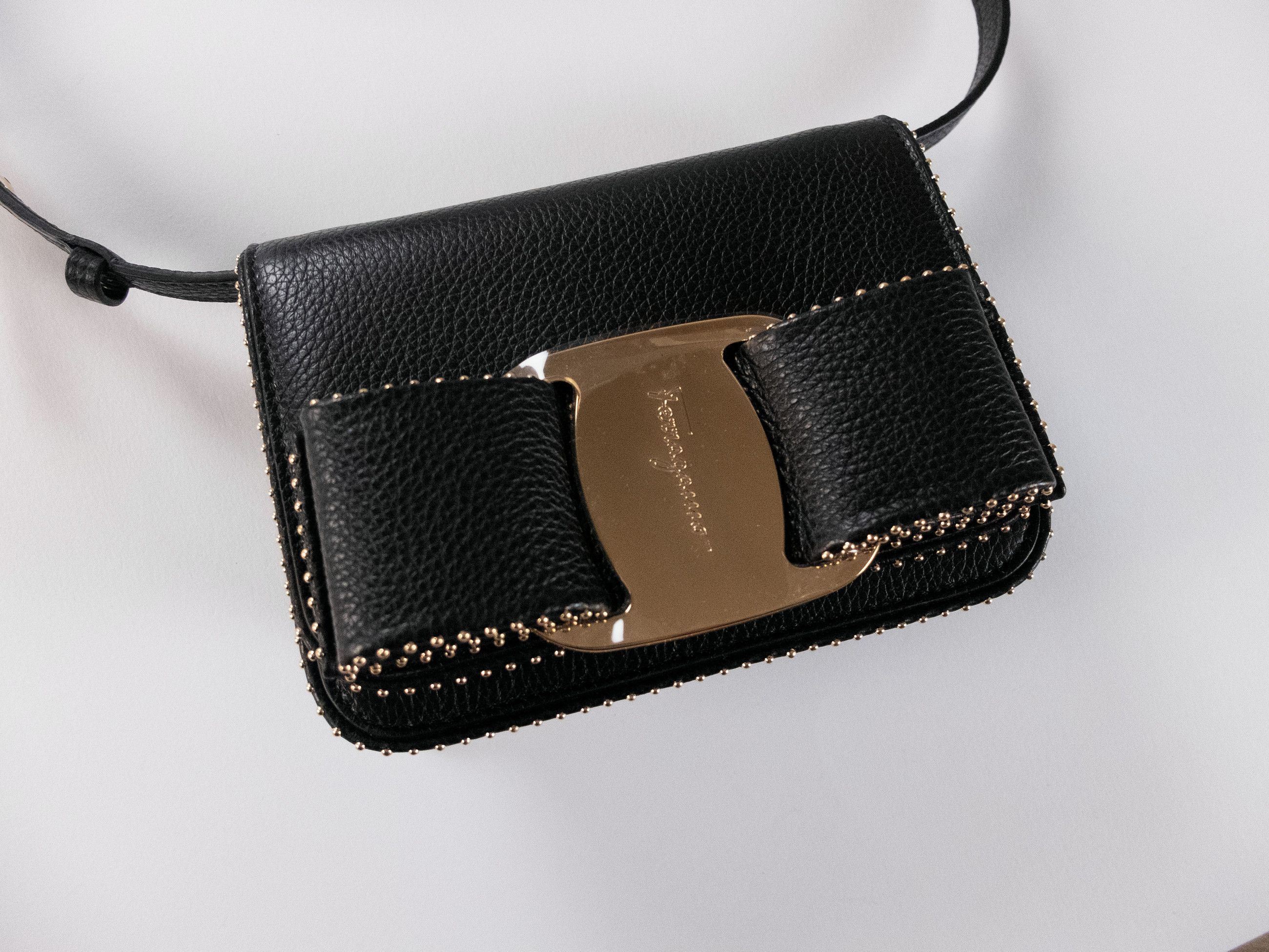 Salvatore Ferragamo SALVATORE FERRAGAMO Vara bow black leather mini shouder bag Size ONE SIZE - 3 Thumbnail