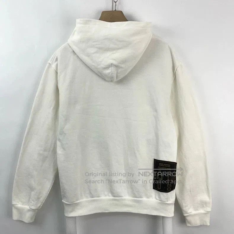 Louis Vuitton Louis Vuitton White Logo Hoodie Sweatshirt. Size US L / EU 52-54 / 3 - 3 Thumbnail