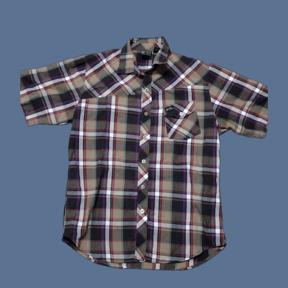 Etro Punk Grunge Y2K Retro Plaid Button-Up so cal L Multicolor Flannel Shirt Mens Size US L / EU 52-54 / 3 - 1 Thumbnail