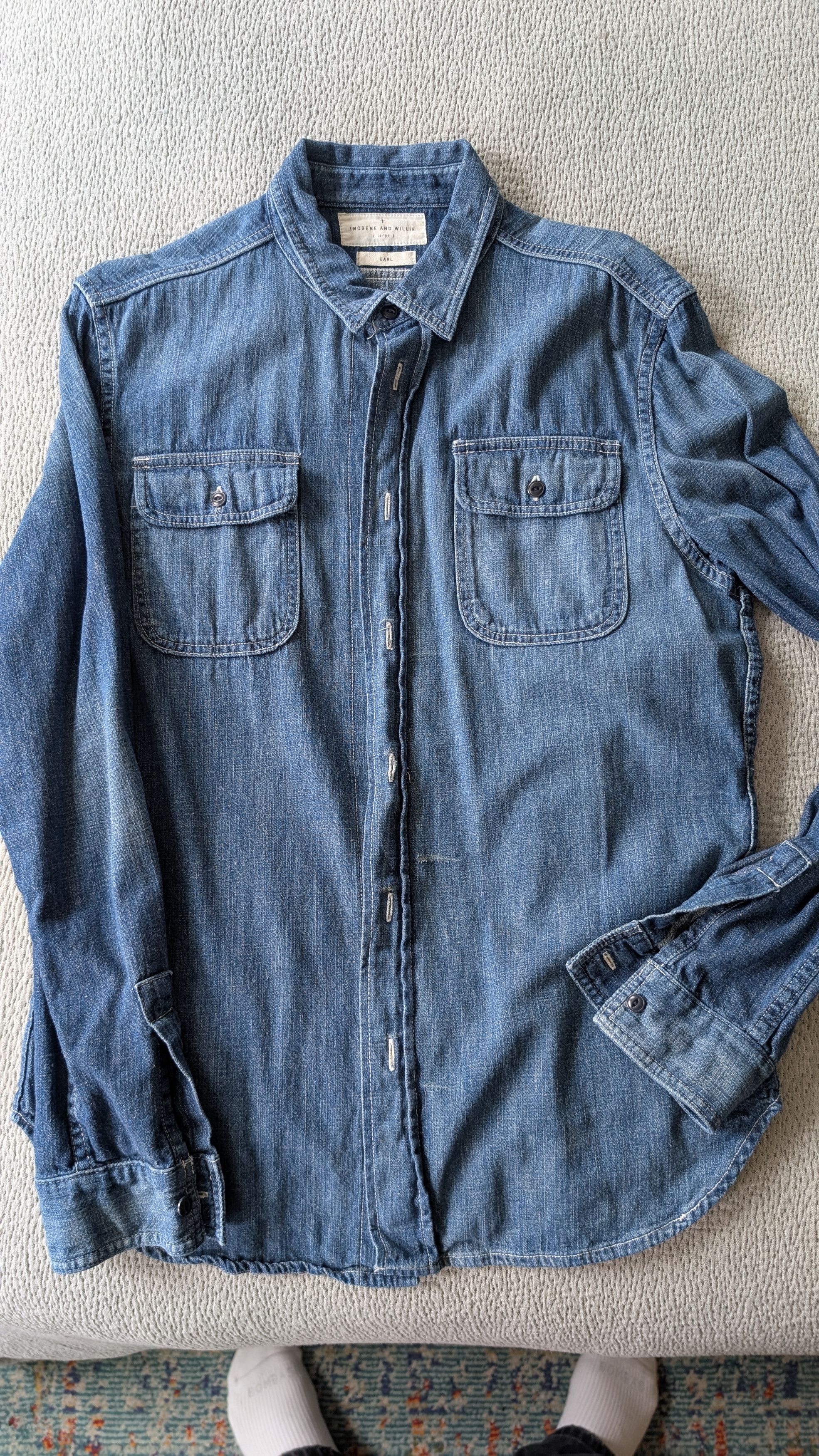 Imogene + Willie EARL denim work shirt Size US L / EU 52-54 / 3 - 1 Thumbnail