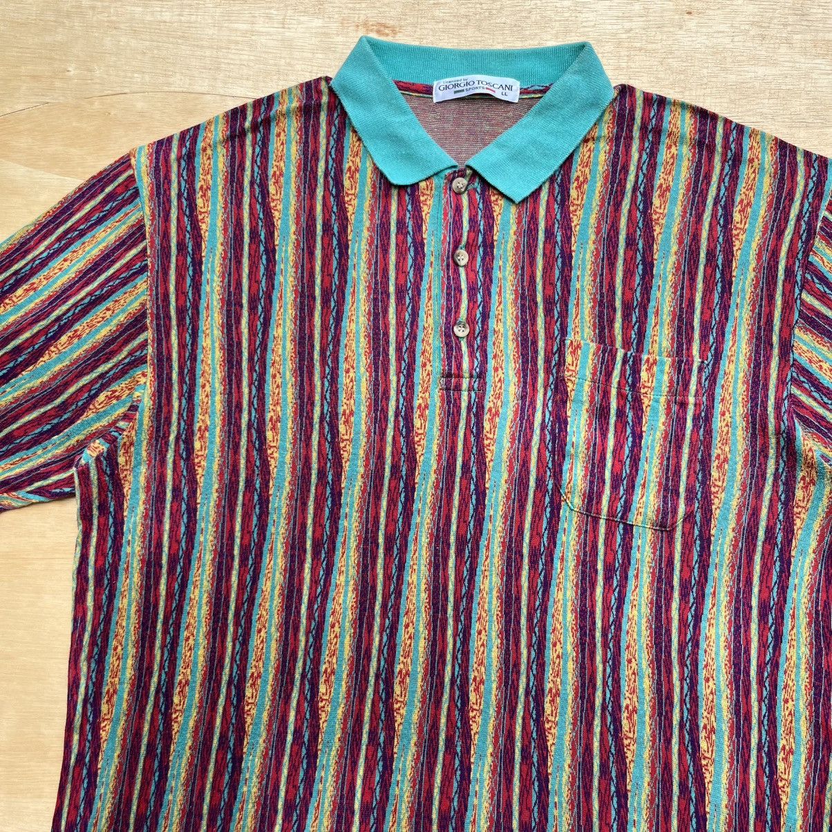 Italia Independent GIORGIO TOSCANI MULTI COLOUR STRIPES POLO SHIRT Size US L / EU 52-54 / 3 - 2 Thumbnail