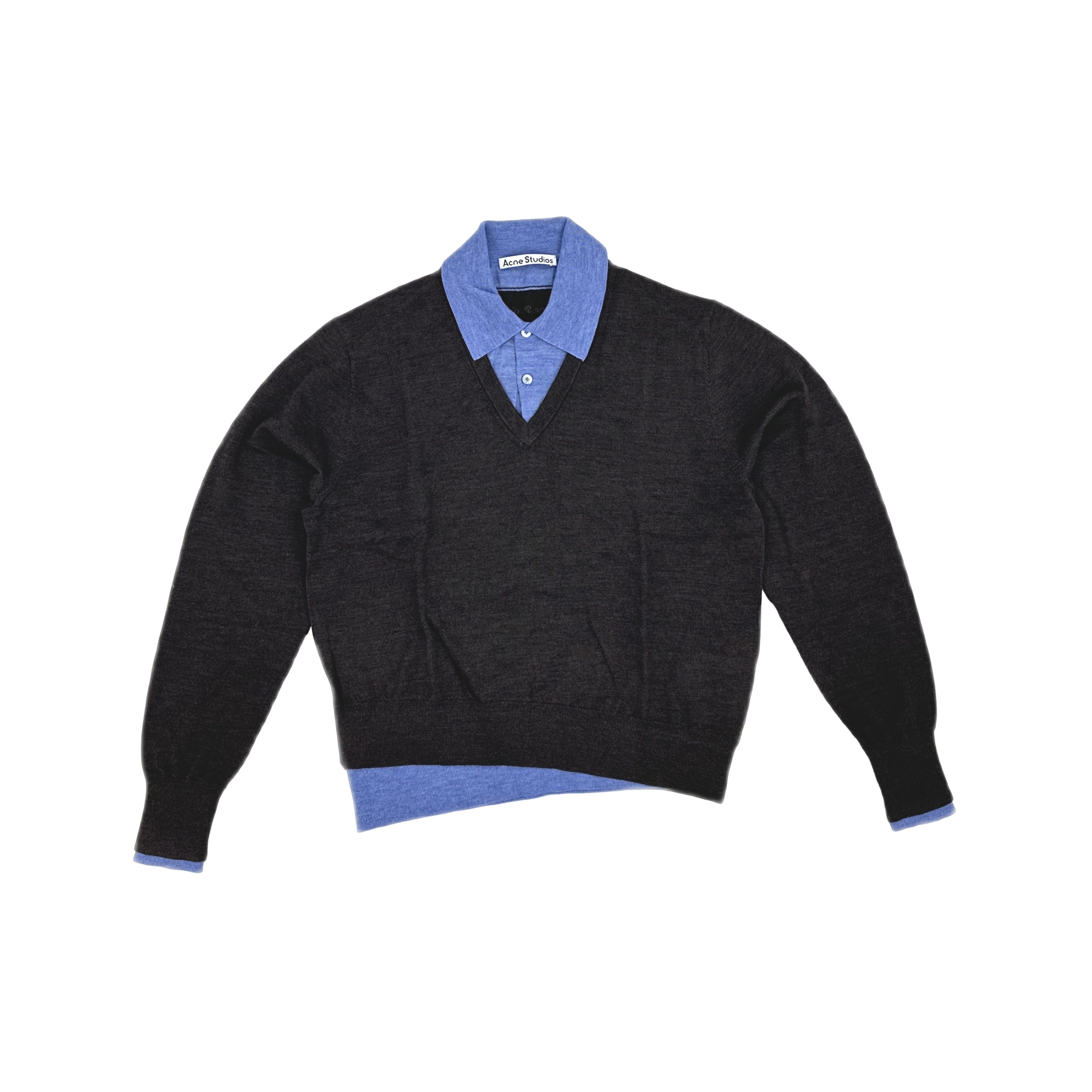 Acne Studios Acne Studios Layered Wool Polo Sweater XXS Size XXS / US 00 / IT 34 - 1 Thumbnail