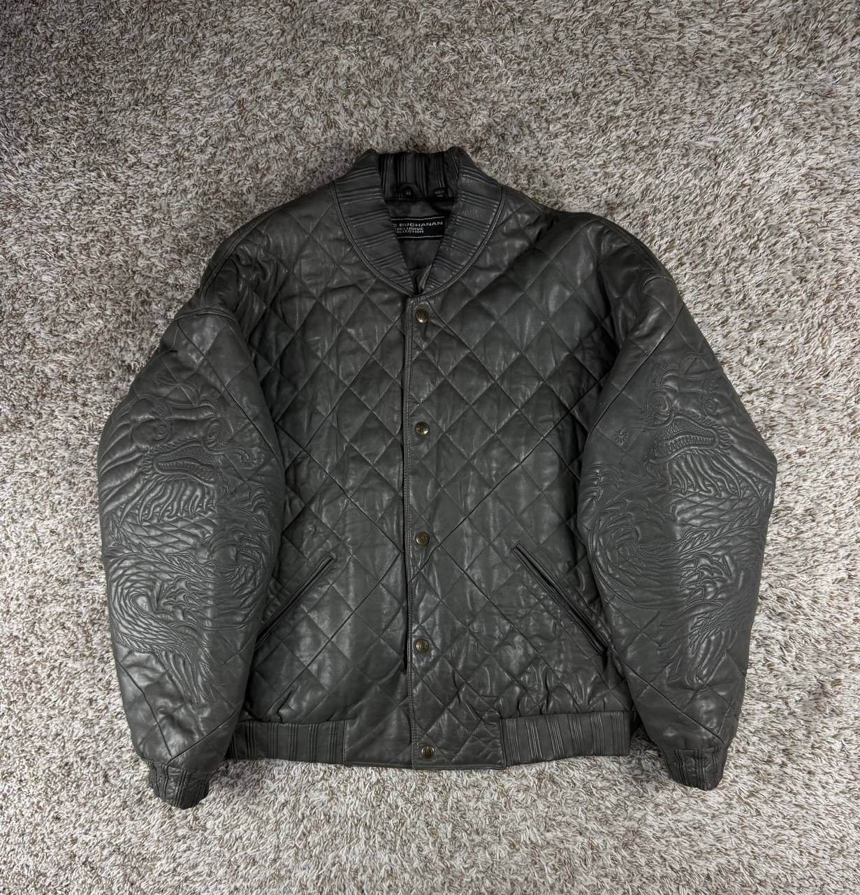 Marc Buchanan Vintage Marc Buchanan Leather Jacket Quilted Bomber Snap Size US M / EU 48-50 / 2 - 1 Thumbnail