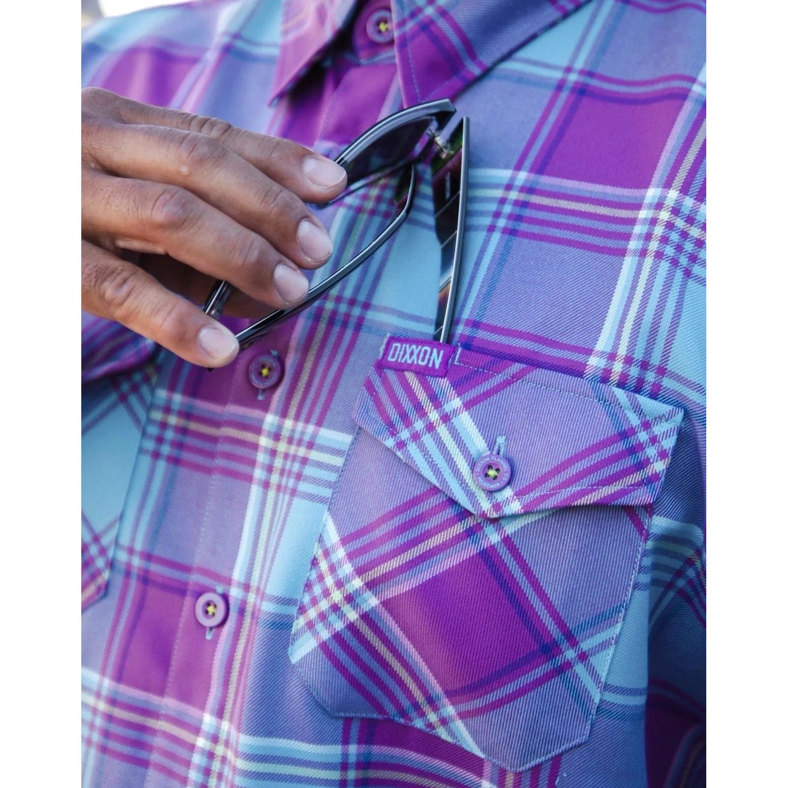 Vintage Dixxon Flannel The Redeemer Flannel Shirt Men L Purple Blue Green White Plaid Button-Up Long Sleeve Casual Size US L / EU 52-54 / 3 - 3 Thumbnail