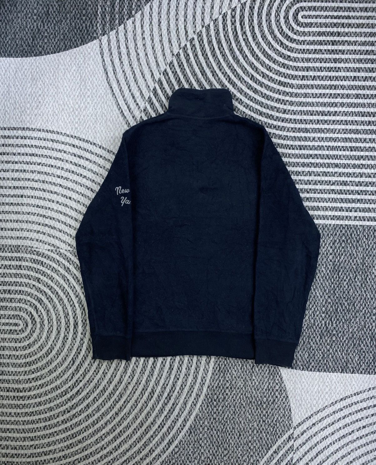 Uniqlo Vtg Uniqlo Yankees New York Navy Halfzip Fleece Sweatshirt Size US XL / EU 56 / 4 - 2 Thumbnail