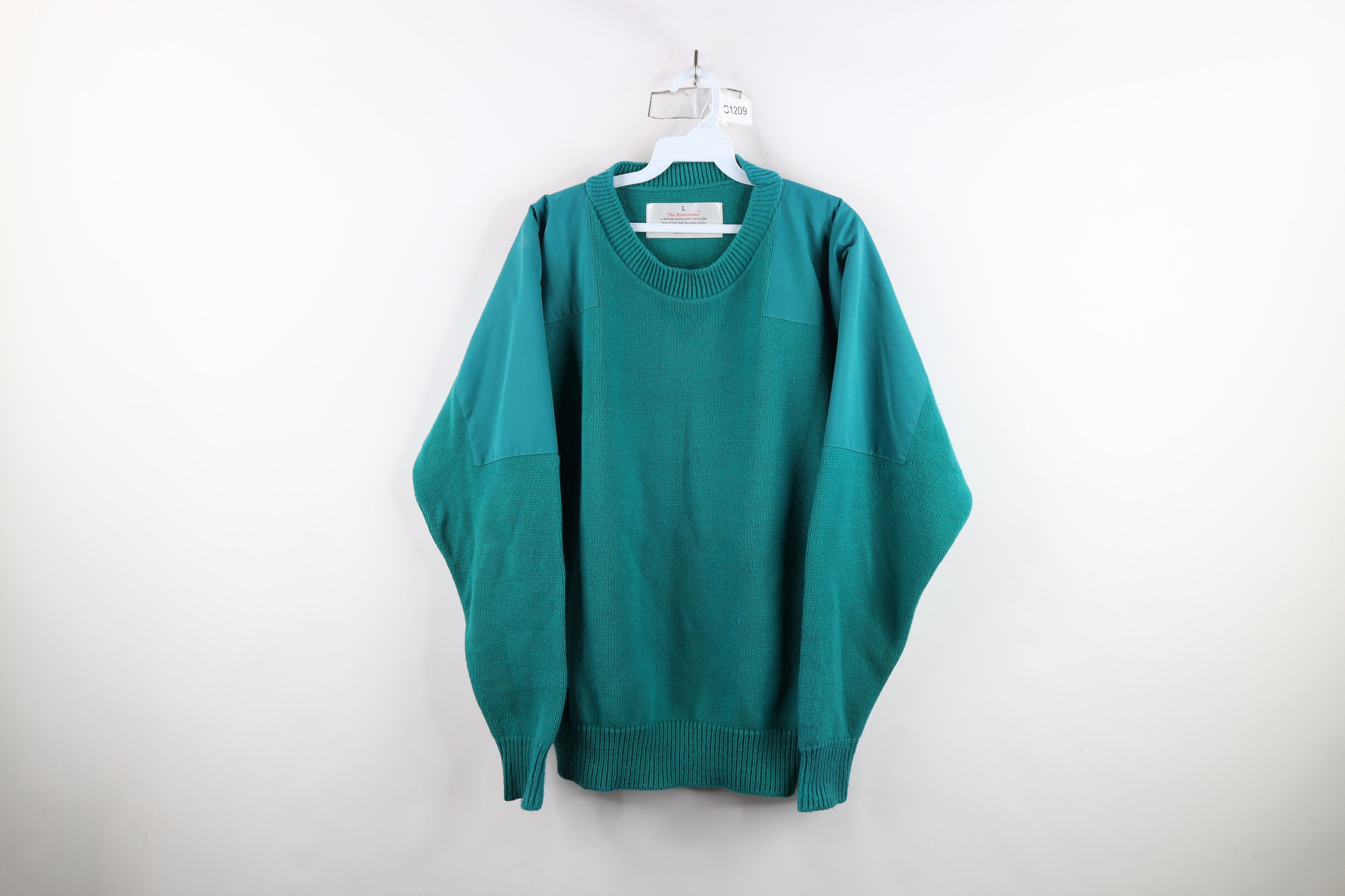 Vintage Vintage 90s Streetwear Rain Swetter Knit Sweater USA Size US L / EU 52-54 / 3 - 1 Thumbnail