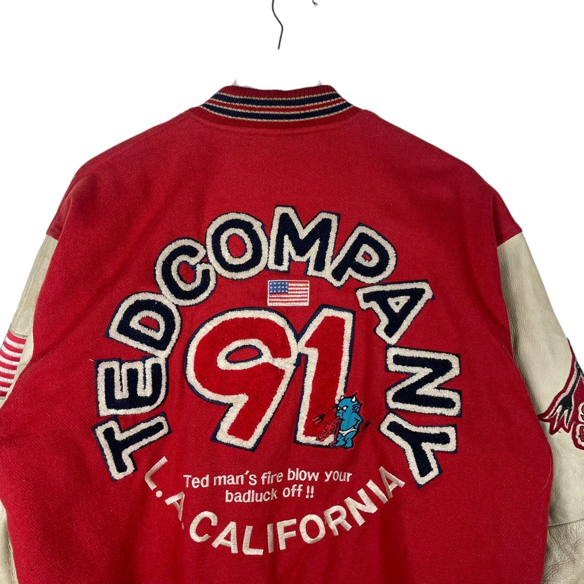 Tedman × Vintage 💥 90s TED COMPANY SPORT VARSITY JACKET BIG LOGO Size US XL / EU 56 / 4 - 11 Thumbnail