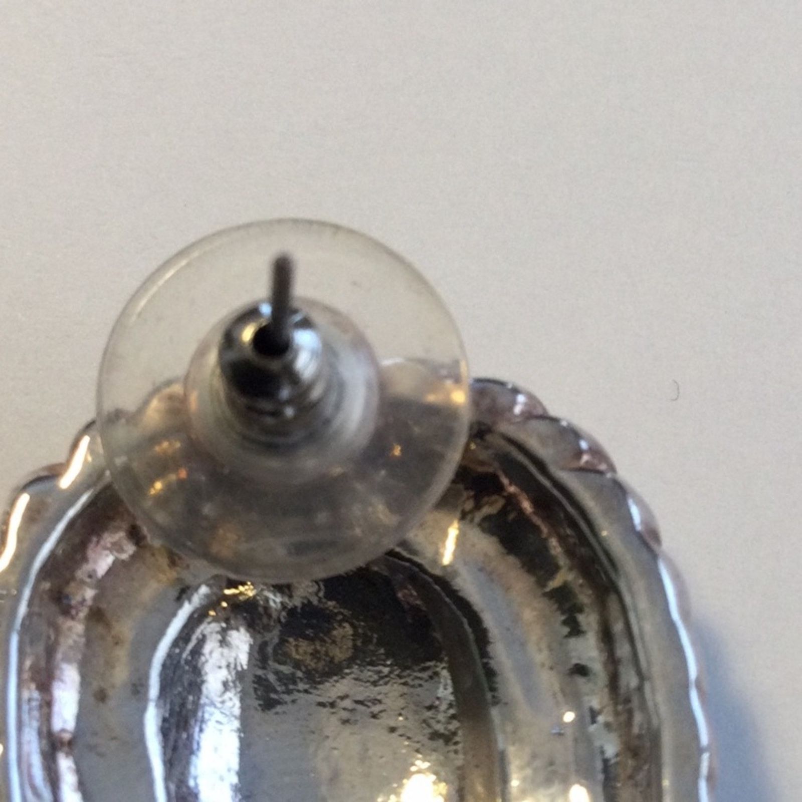 Other Vintage Silver Tone Double Rope Band Friction Back Earrings Size ONE SIZE - 6 Thumbnail