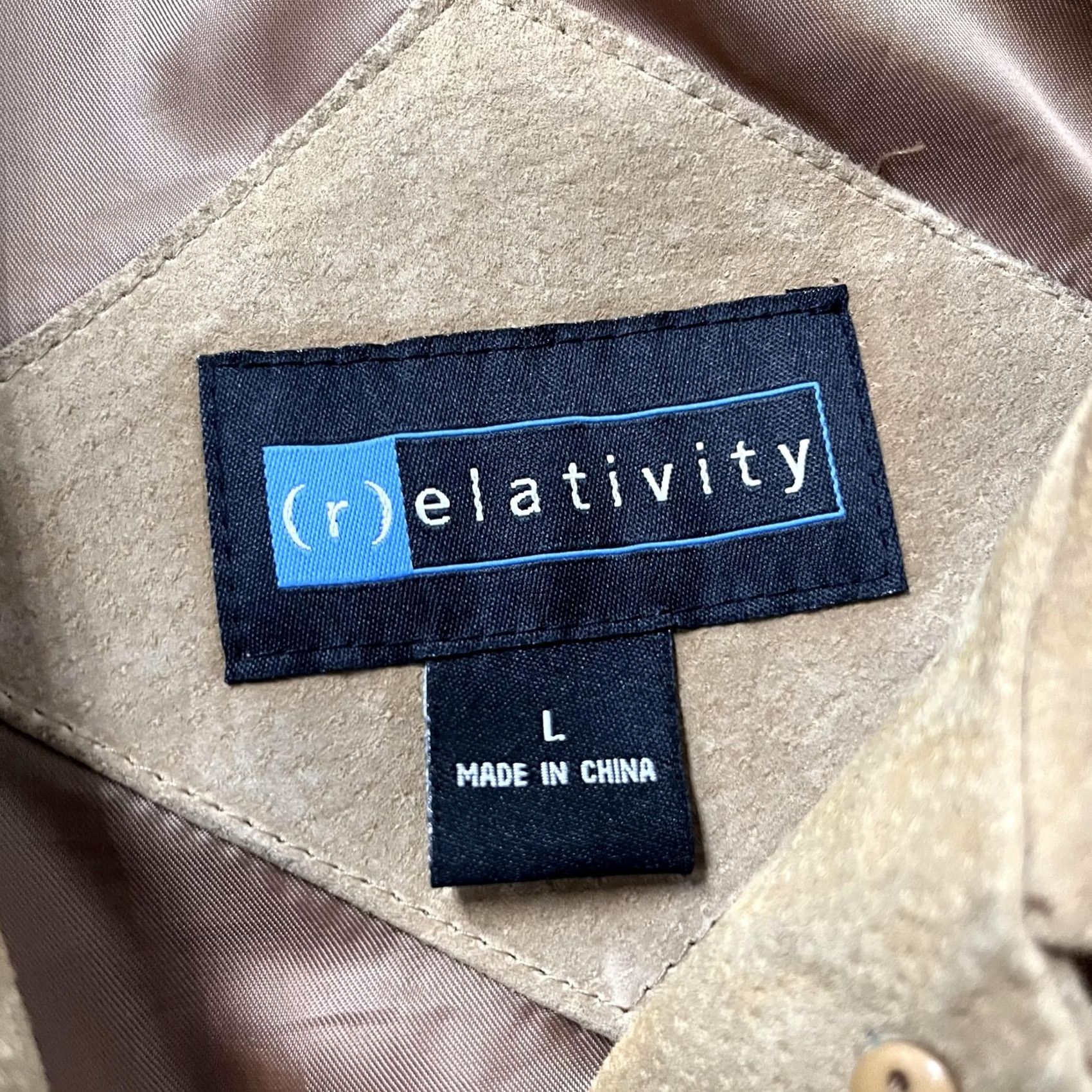 Vintage VINTAGE Relativity Coat Womens L Beige Suede Leather Button Front Lined Mid Length Size L / US 10 / IT 46 - 5 Thumbnail