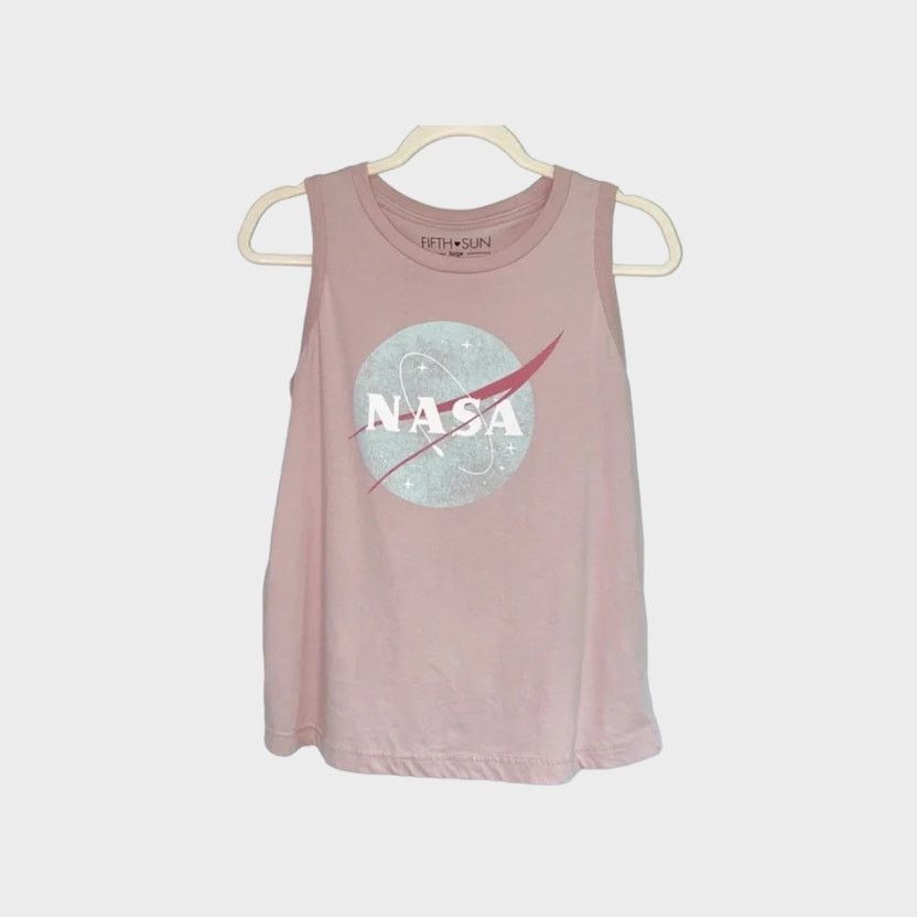 Vintage Fifth Sun | Petal Pink NASA Pink Tank Top | Large Size L / US 10 / IT 46 - 6 Thumbnail
