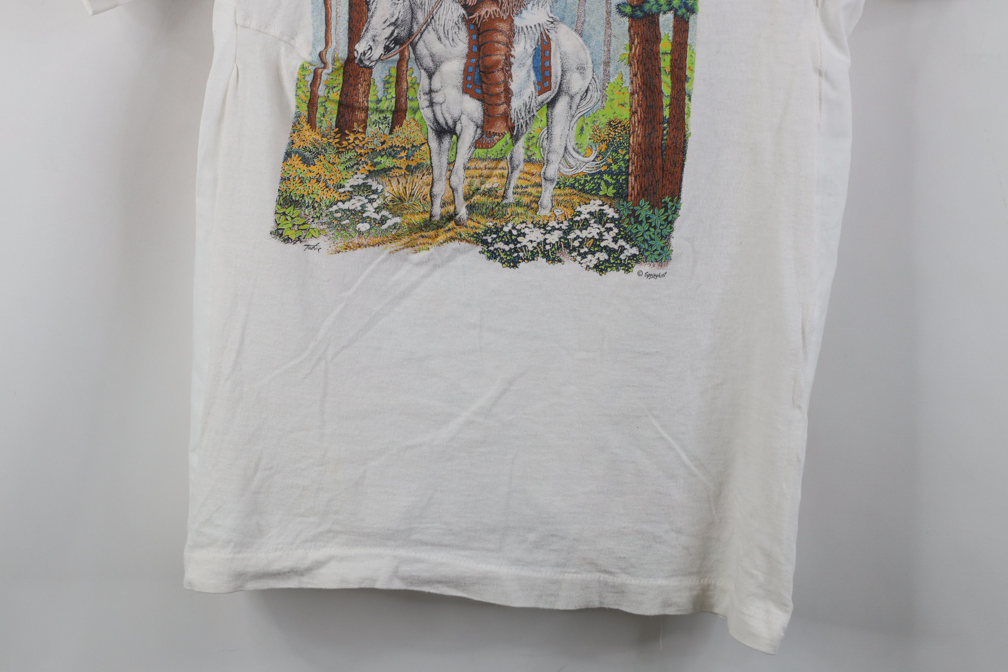 Vintage Vintage 90s Streetwear Native American Indian T-Shirt White Size S / US 4 / IT 40 - 3 Thumbnail