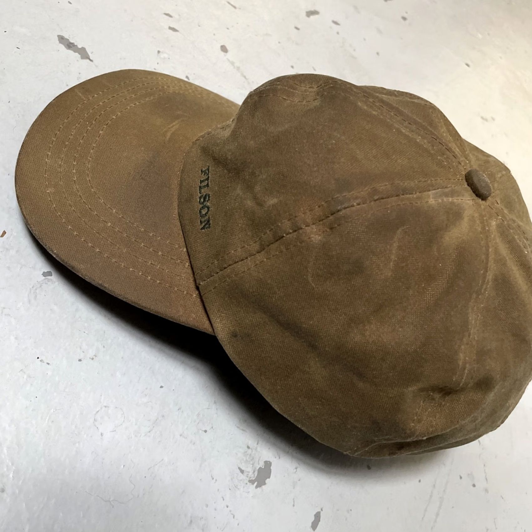 Filson VINTAGE Filson Cap Baseball Cap Canvas Brown OS One Size USA Outdoor Hunting Americana Workwear Leather strap Mens Womens Unisex Adults Size ONE SIZE - 6 Thumbnail