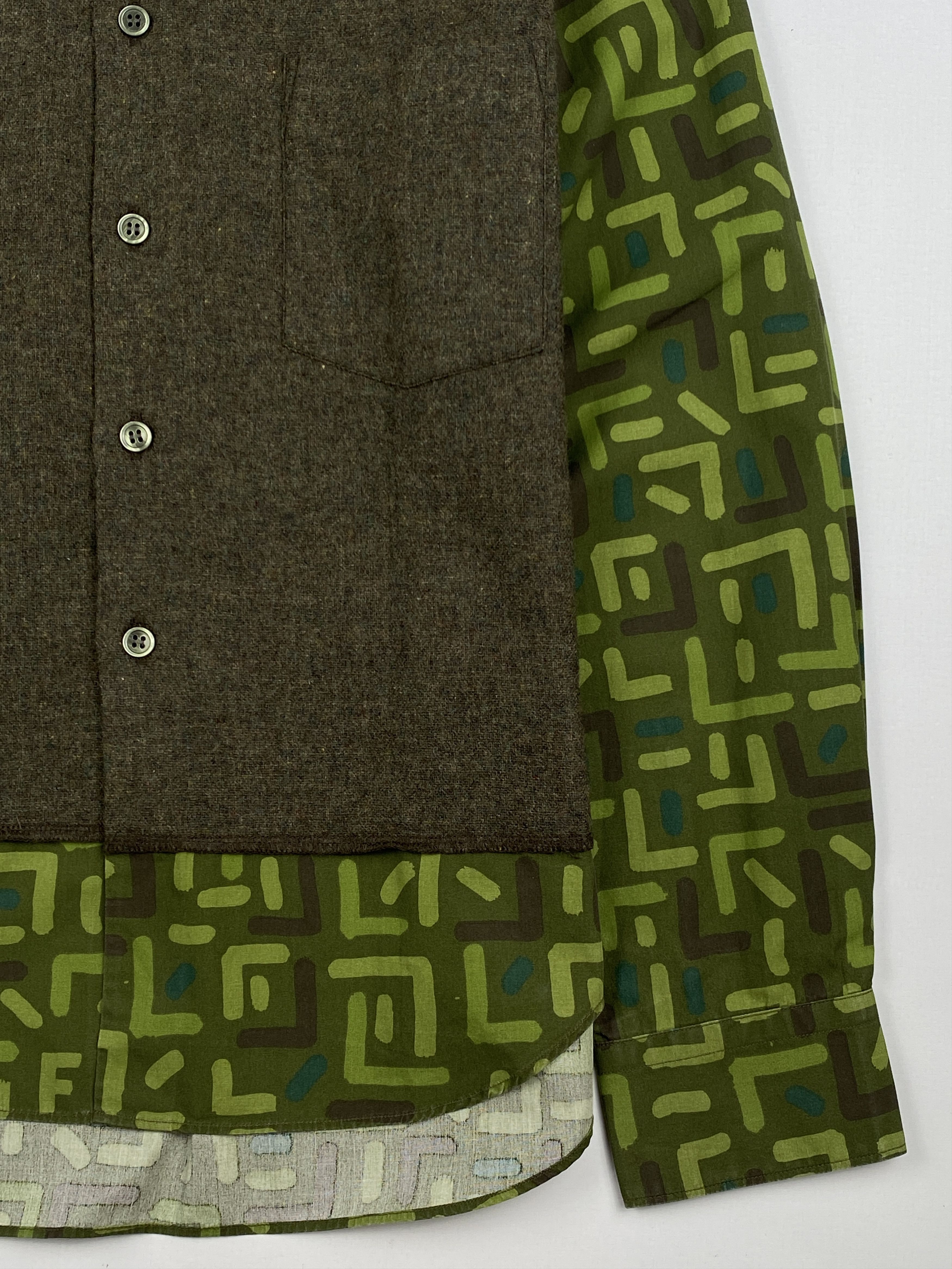 Comme des Garcons Black AD2014 Geometric Print Long Sleeves Shirt Size US XS / EU 42 / 0 - 8 Thumbnail