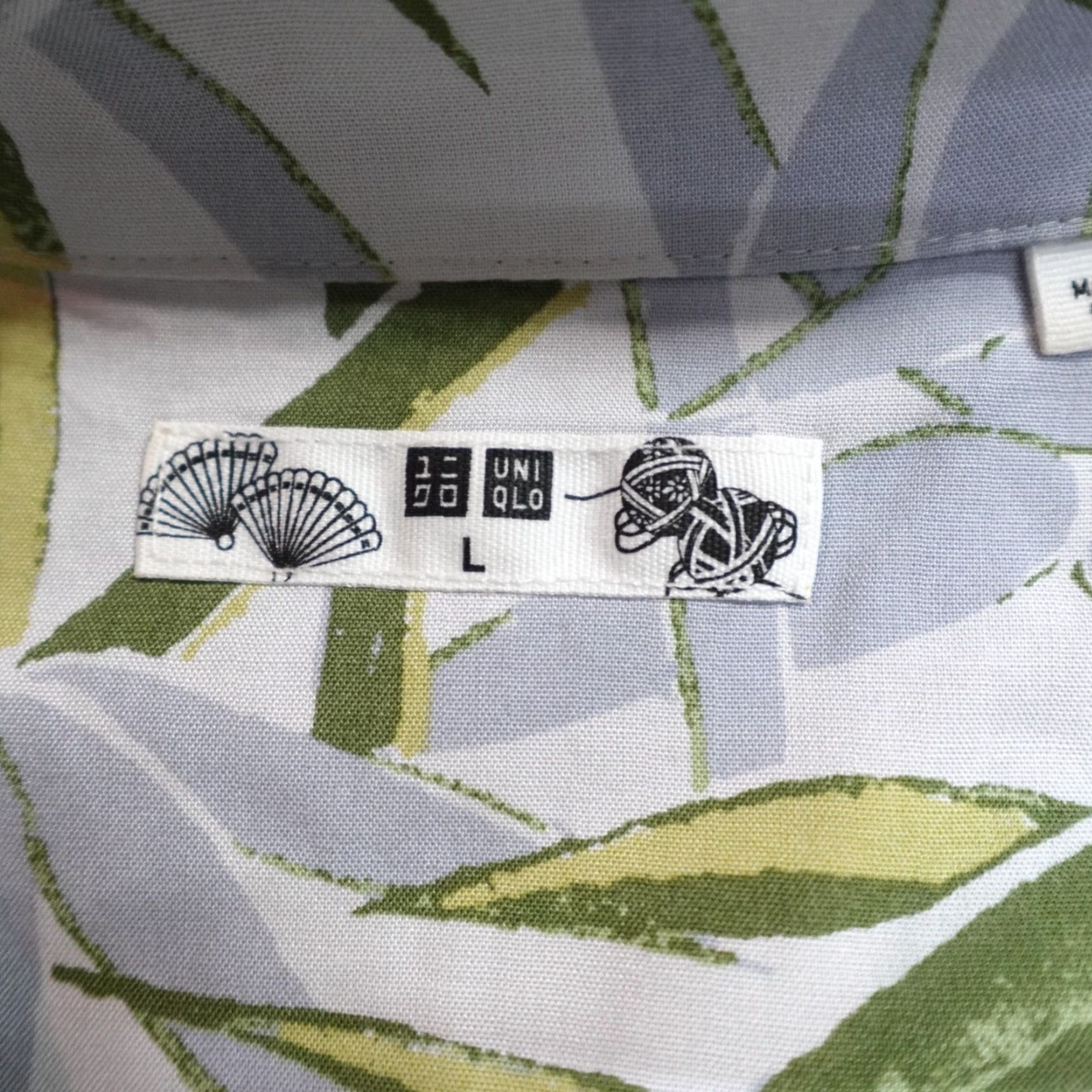 Uniqlo VINTAGE Uniqlo Hawaiian Shirt Blue Green Floral Loop Collar NEW Size US L / EU 52-54 / 3 - 3 Thumbnail