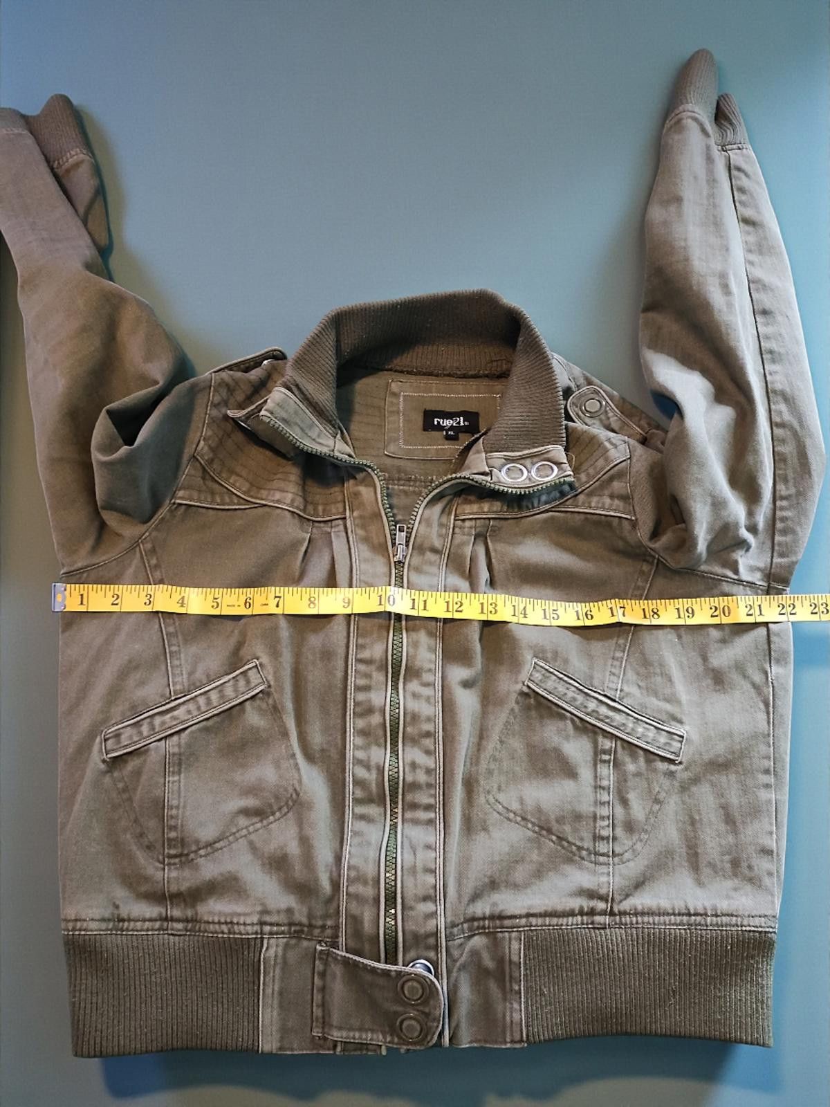 rue21 Rue 21 Women's Olive Green Military Style Jacket Size XL Size XL / US 12-14 / IT 48-50 - 6 Thumbnail