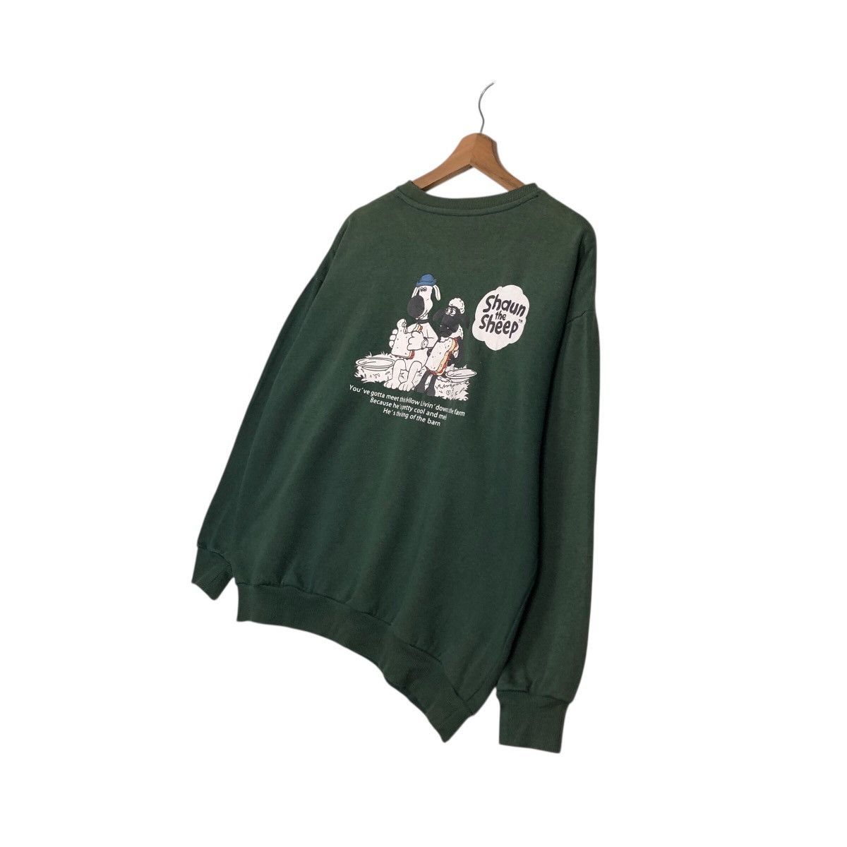 Cartoon Network 📌Vintage Sweatshirt Shaun The Sheep Big Logo Design Size US L / EU 52-54 / 3 - 11 Thumbnail