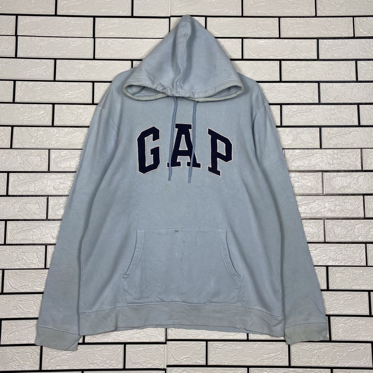 Japanese Brand 📌Baby Blue Gap Hoodie Pull Over Embroidery Size US L / EU 52-54 / 3 - 2 Thumbnail