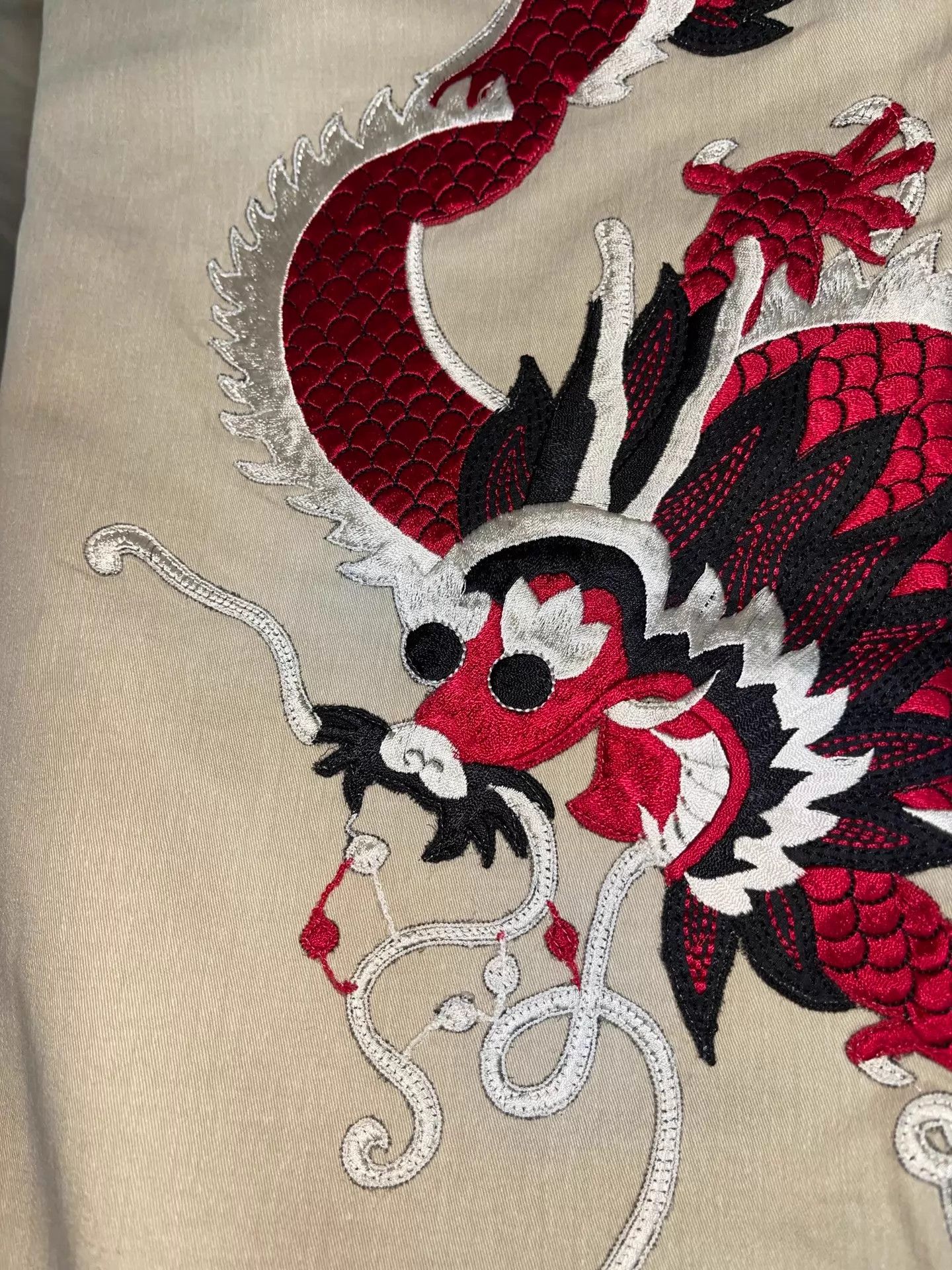 Gucci Gucci Chinese Dragon Embroidered Slim Cotton Pants 30 Size US 30 / EU 46 - 5 Thumbnail