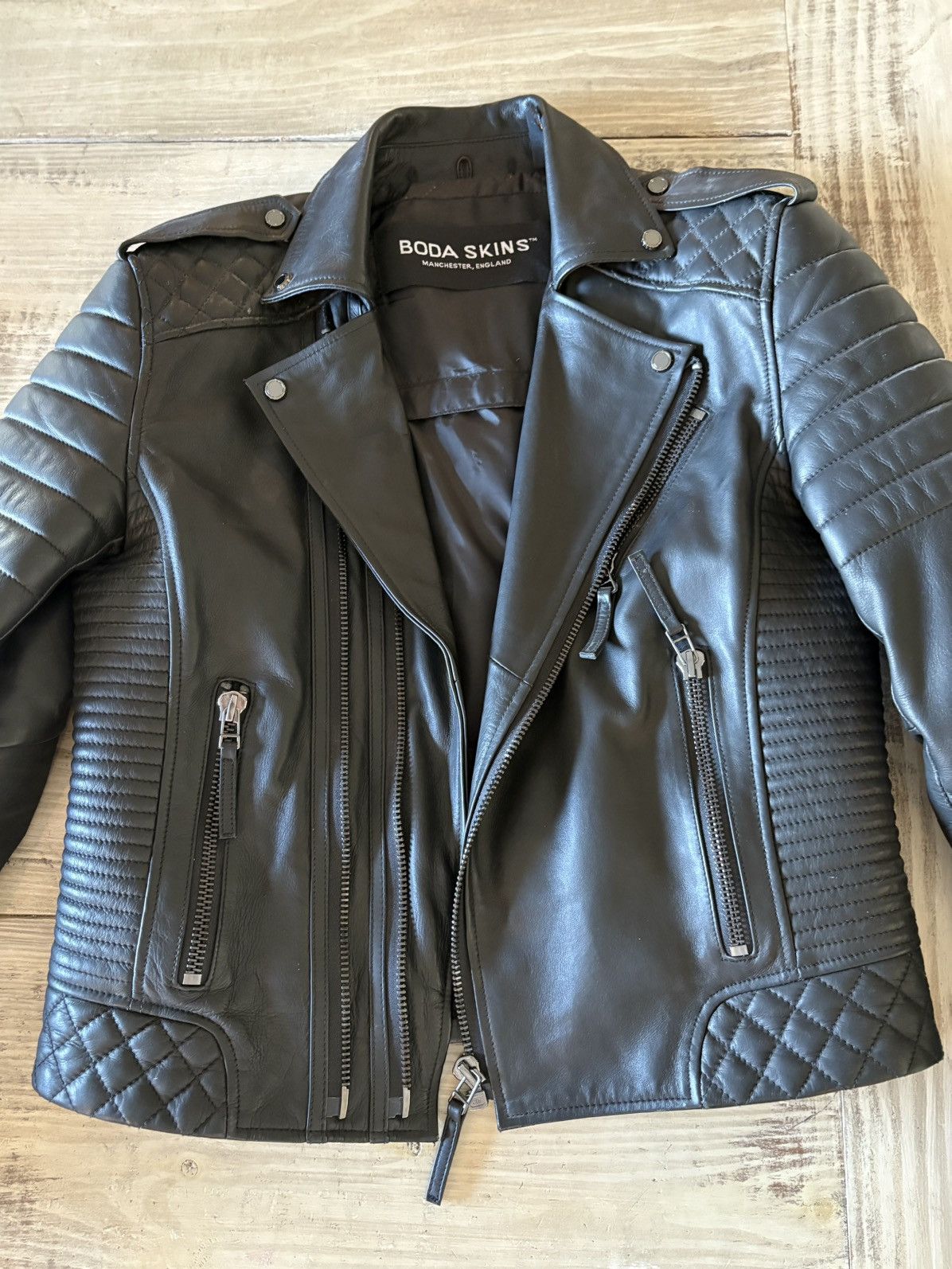 Boda Skins Boda Skins Biker Leather Jacket – Medium Size US M / EU 48-50 / 2 - 2 Thumbnail