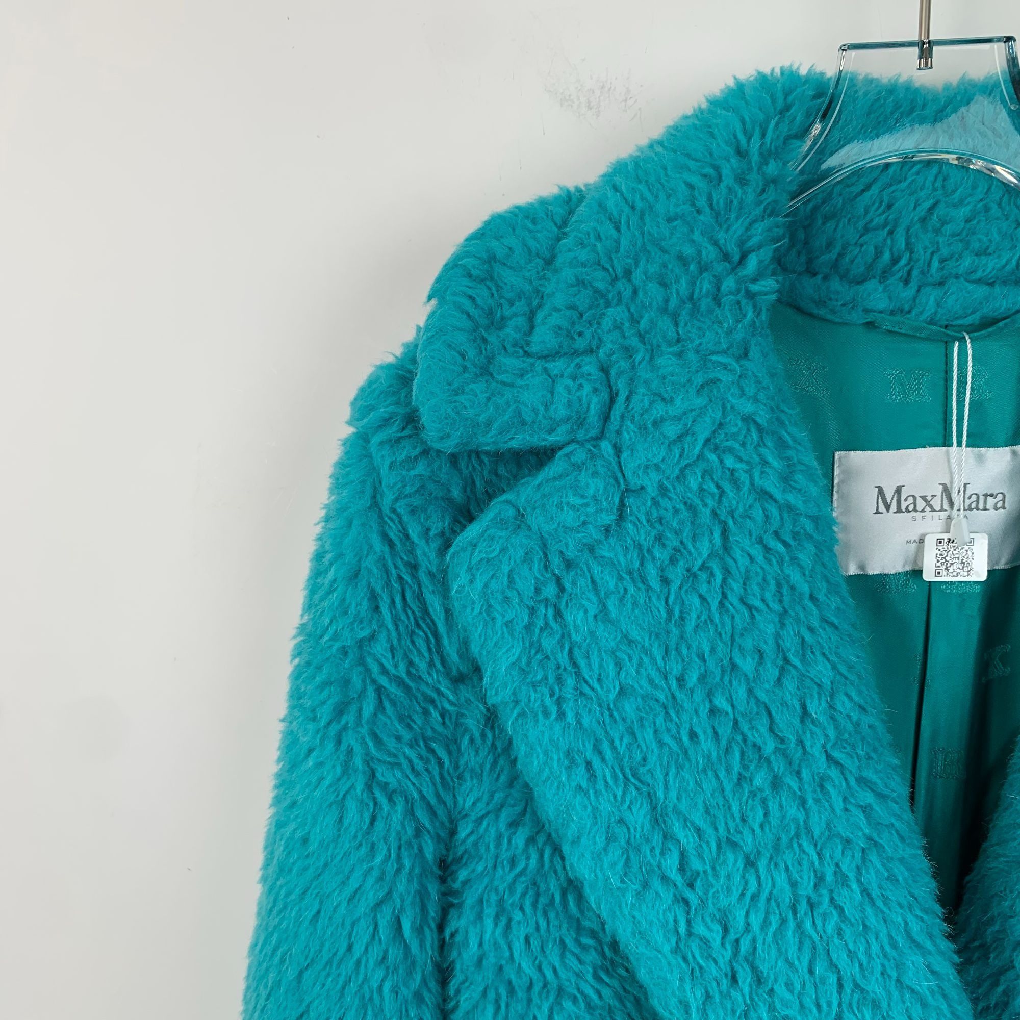 Max Mara Max Mara Turquoise Teddy Bear Wool & Alpaca Coat Womens Doub Size M / US 6-8 / IT 42-44 - 3 Thumbnail
