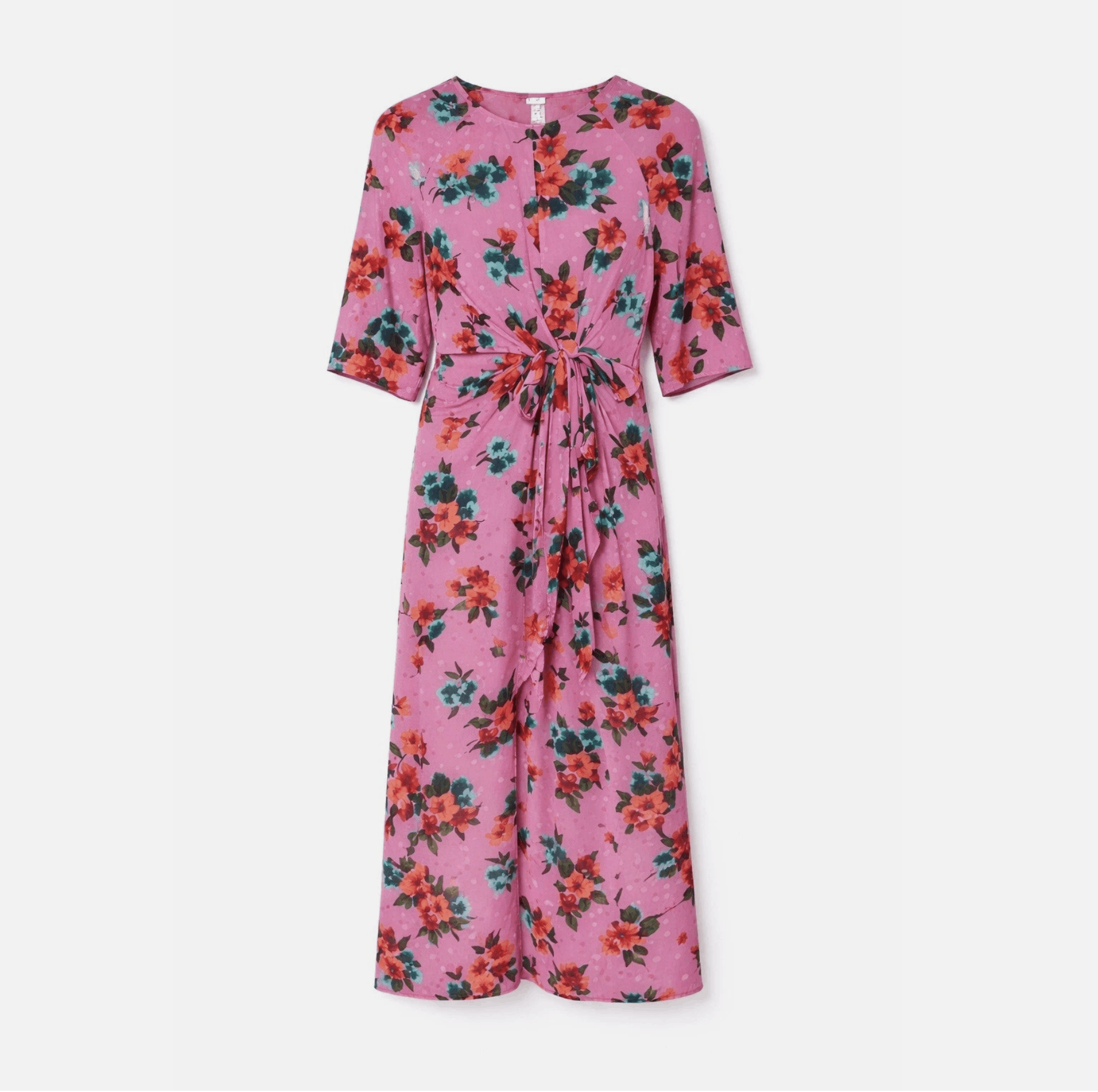 Essentiel Antwerp ESSENTIEL ANTWERP Vayen Draped Detail Silk Midi Dres Size S / US 4 / IT 40 - 2 Thumbnail