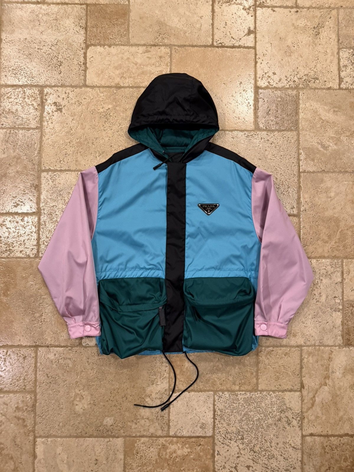 Prada Prada FW18 Nylon Colorblock Cargo Zip Up Runway Jacket Size US M / EU 48-50 / 2 - 10 Thumbnail