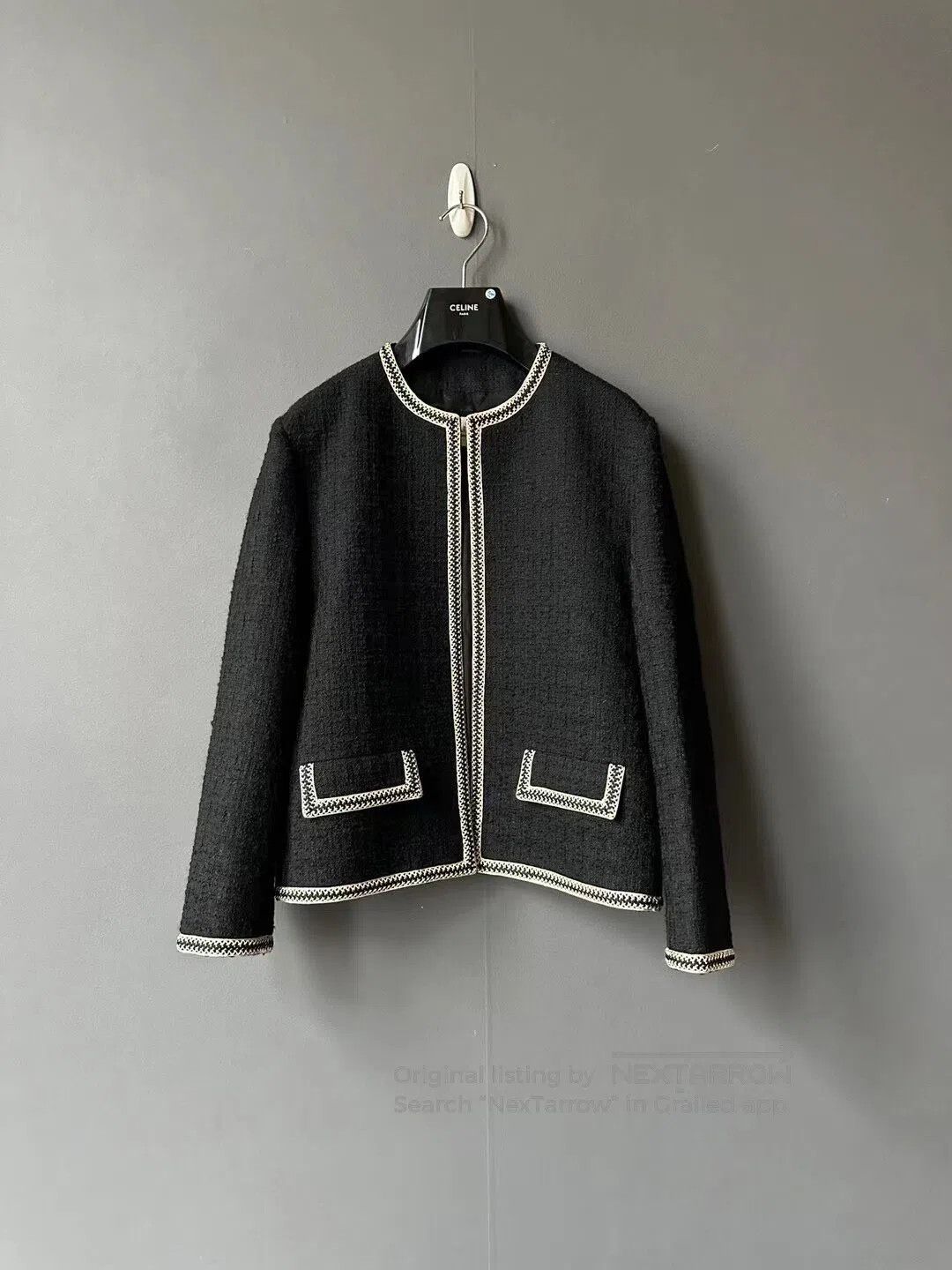 Celine CELINE Tweed Woven Chanel-Style Jacket| Size M / US 6-8 / IT 42-44 - 1 Thumbnail