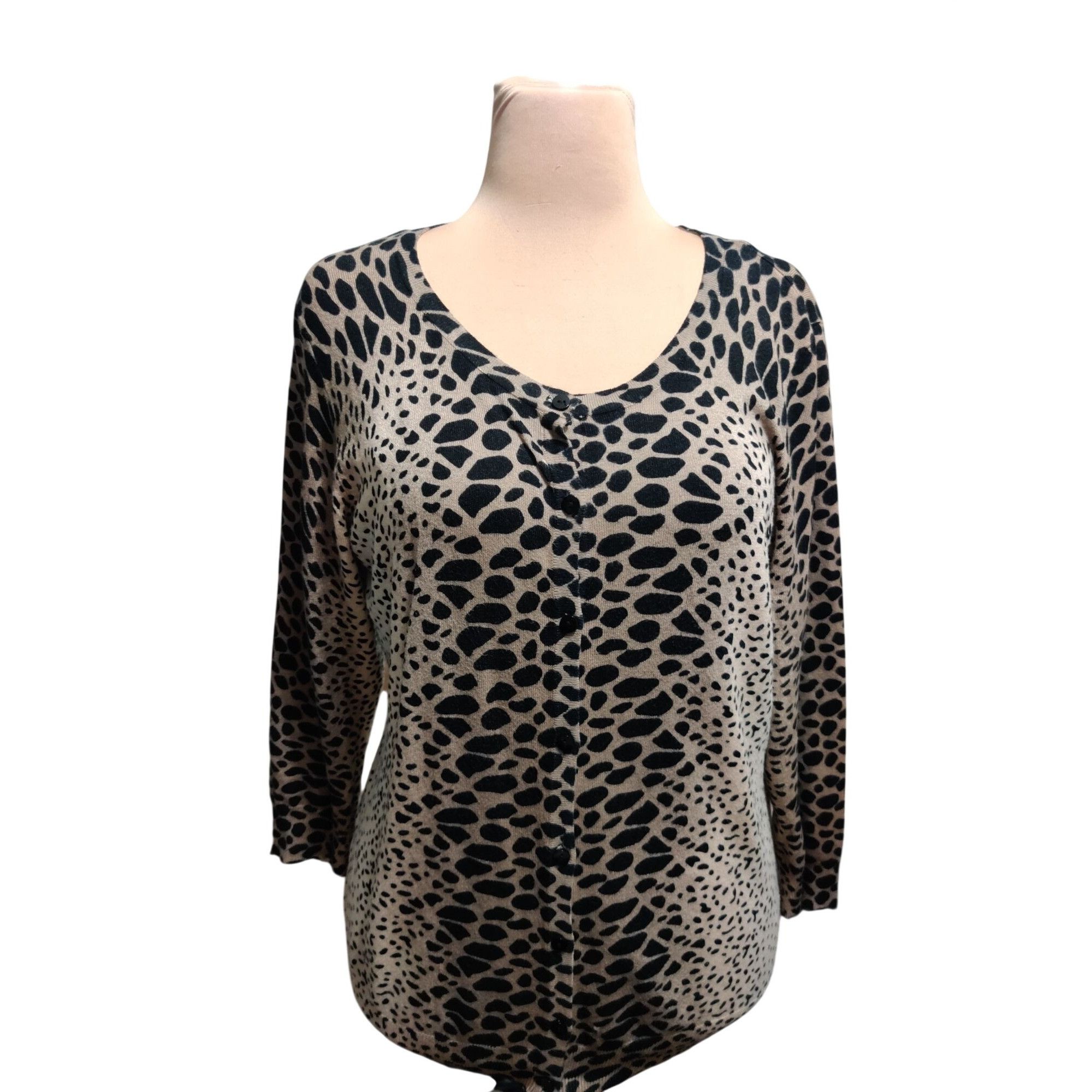 Other Leopard Print Cardigan Size L Lightweight Button Front Sweat Size L / US 10 / IT 46 - 12 Thumbnail