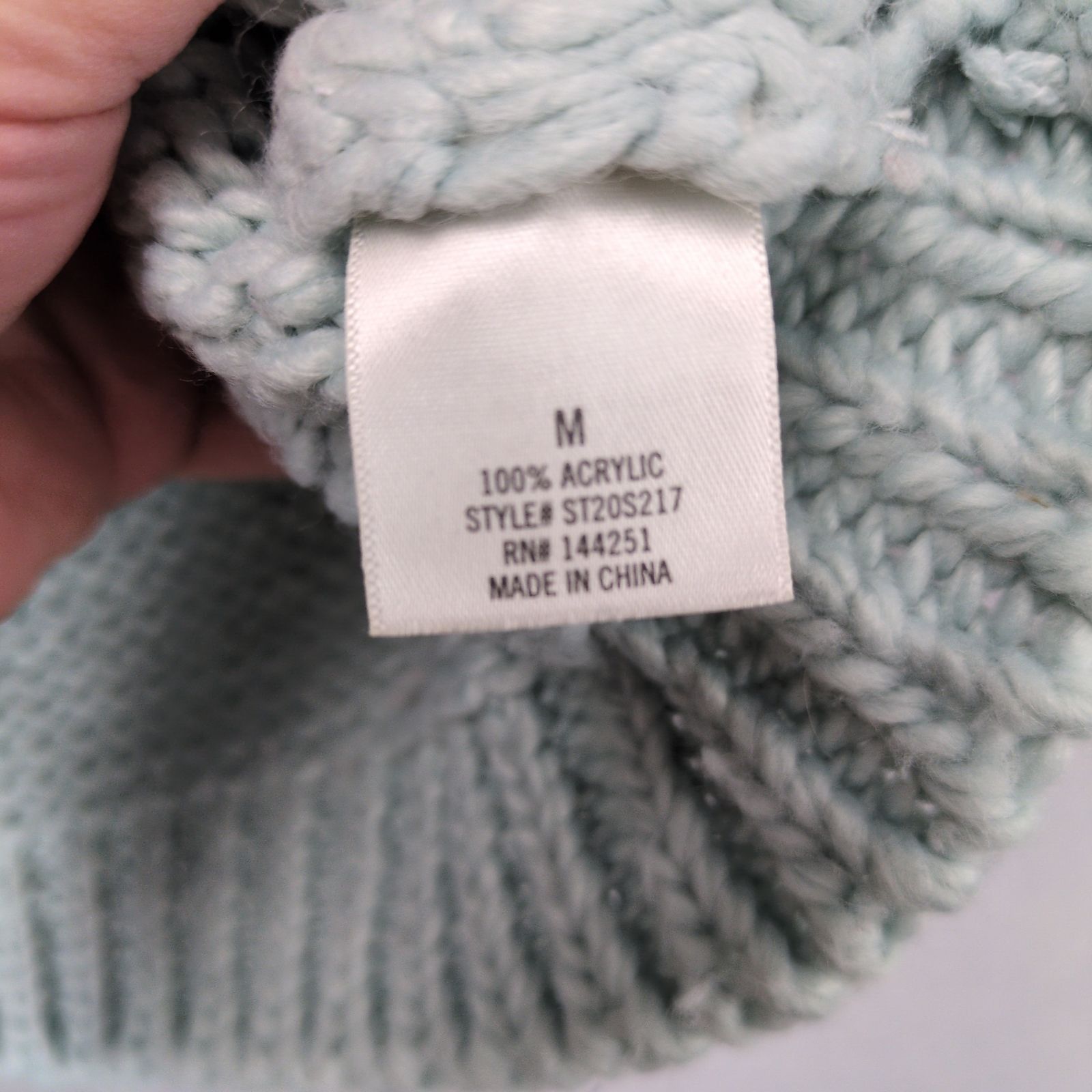Other Alya Women's M Pastel Blue Chunky Knit Boho Cozy Sweater Size M / US 6-8 / IT 42-44 - 5 Thumbnail
