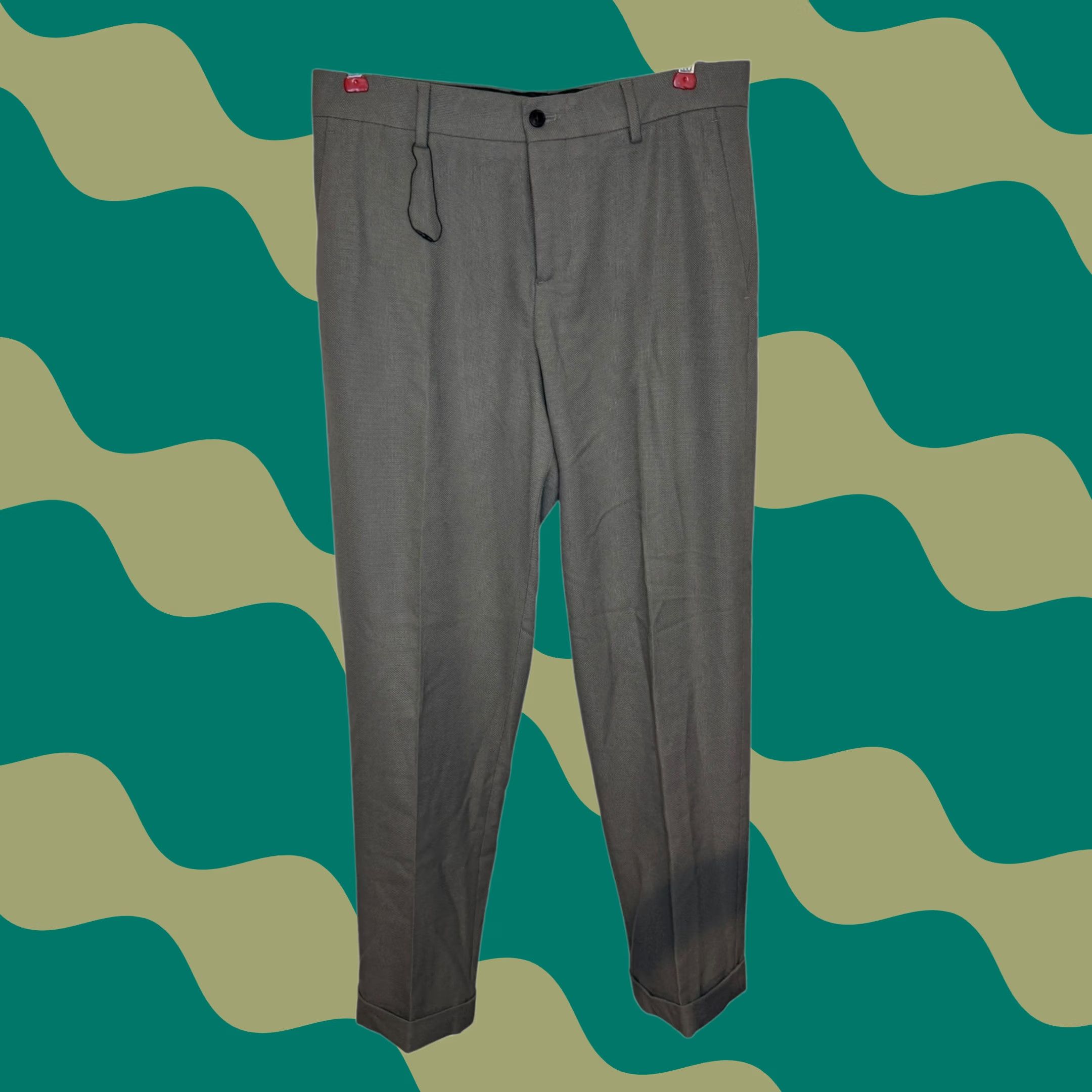 zara grey dress pants Men's Grey Pants