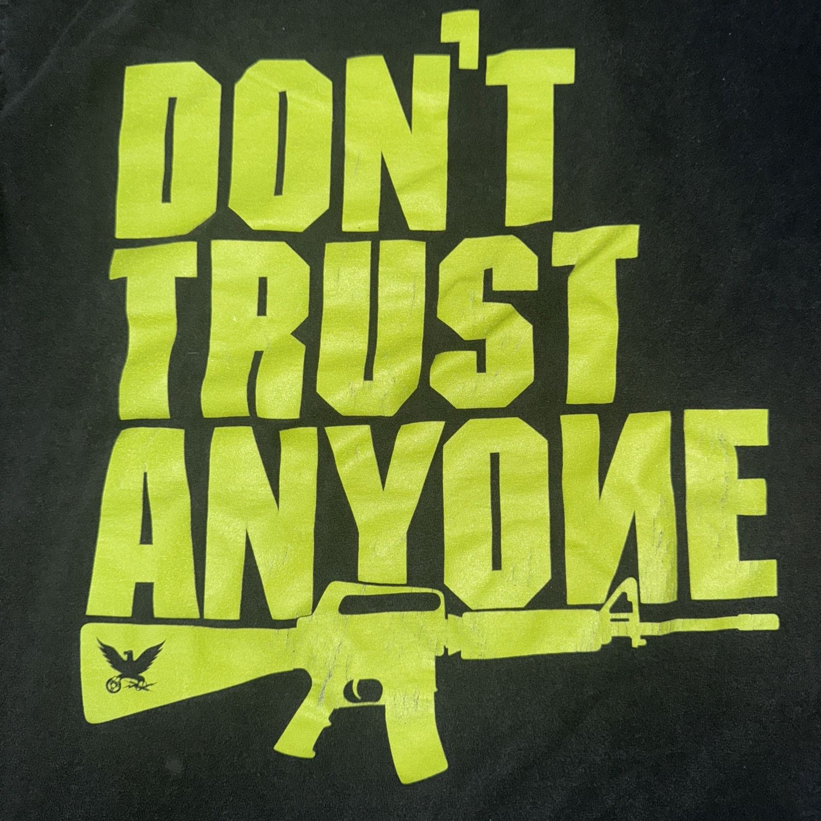 Vintage VNTG DTA Don’t Trust Anyone T-Shirt Black L 19x26 Streetwear Size US L / EU 52-54 / 3 - 2 Thumbnail