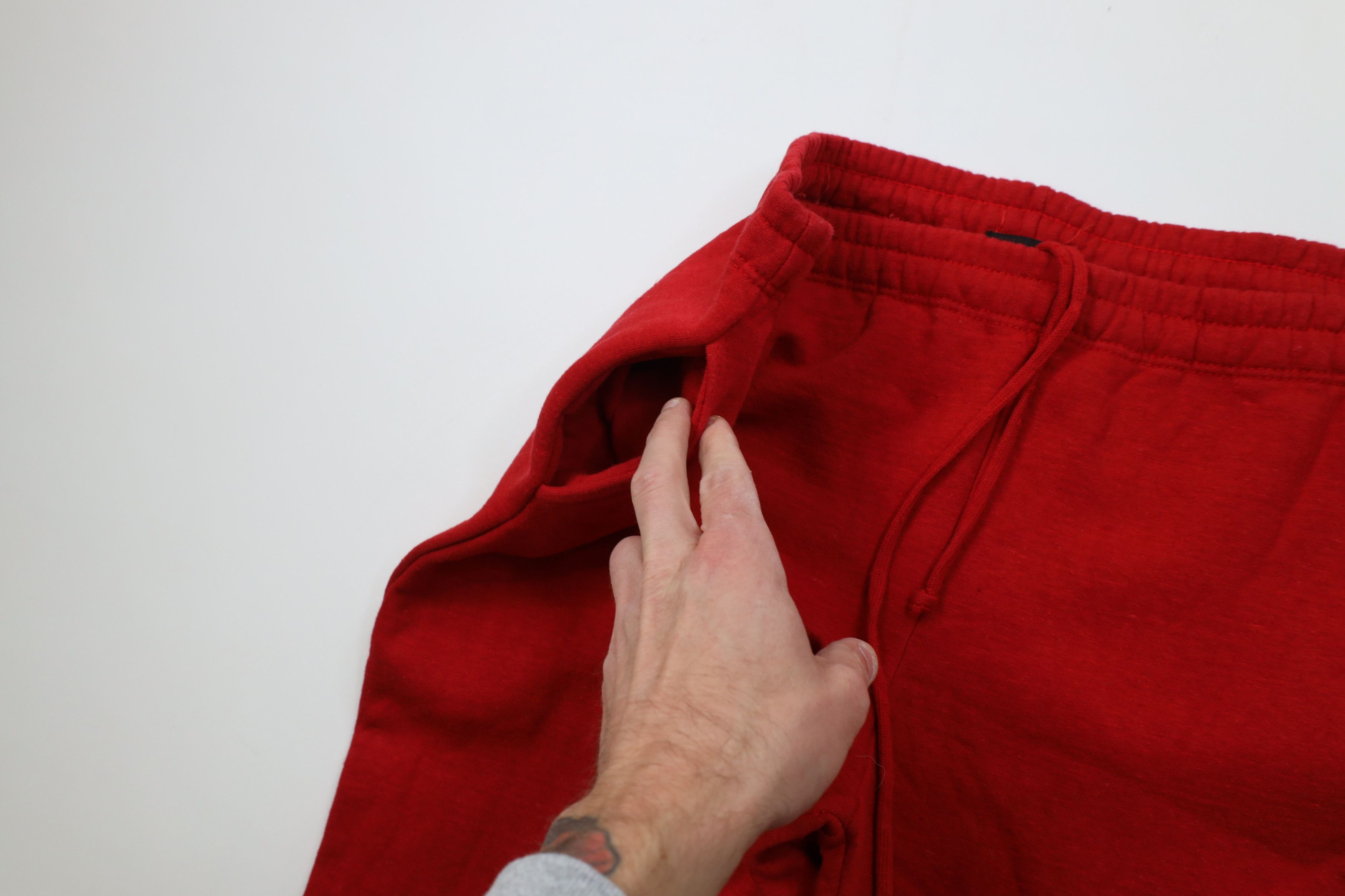 Vintage Vintage 70s Streetwear Distressed Blank Sweatpants Pants Red Size US 34 / EU 50 - 9 Thumbnail