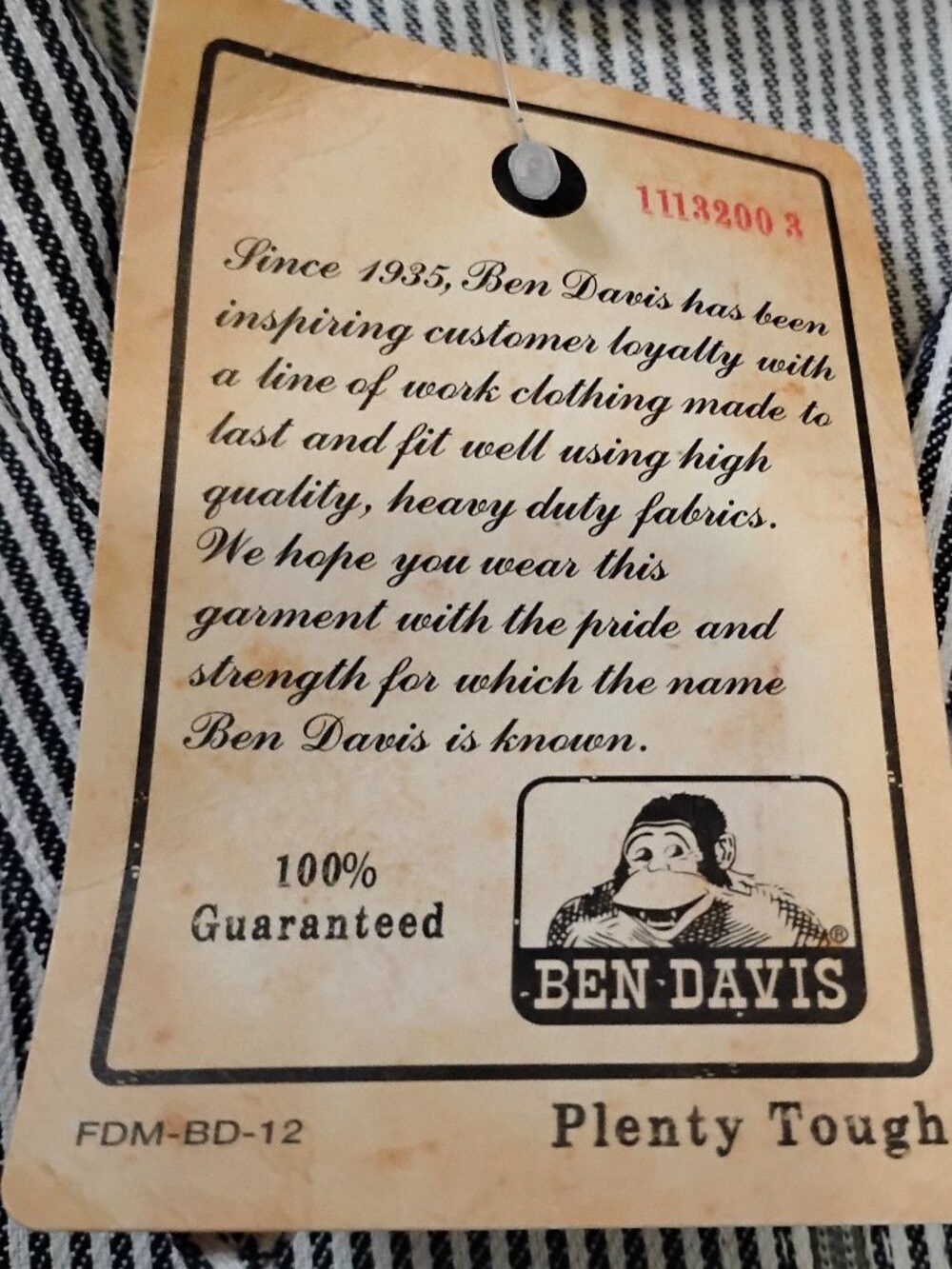 Ben Davis NWT Vintage Ben Davis Pinstripe Work Shirt Long Sleeve Size US XL / EU 56 / 4 - 3 Thumbnail