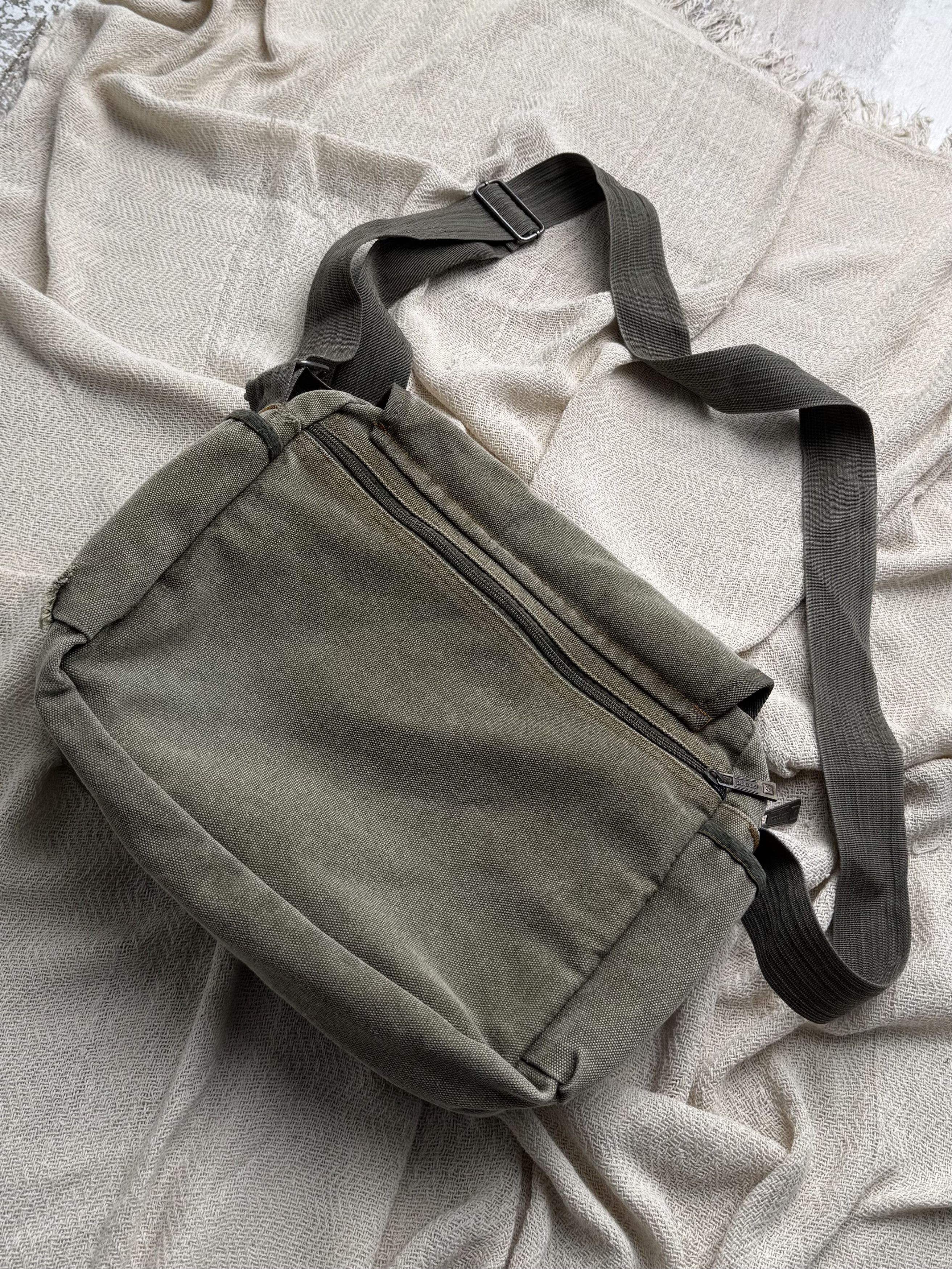Vintage Vintage Crossbody Bag Khaki Utility Travel Shoulder Zip Size ONE SIZE - 9 Thumbnail