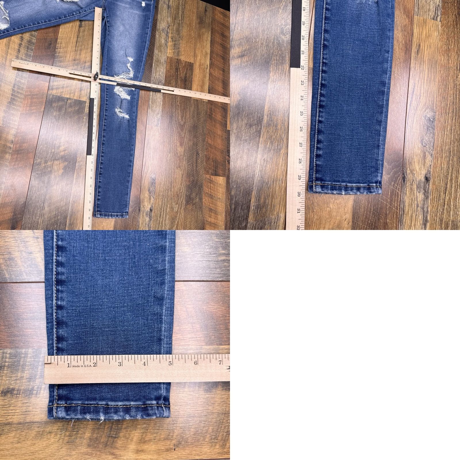 BKE BKE Parker Jeans Womens 27 High Rise Stretch Distressed Jeans Slim Skinny Blue 5-Pocket City Size 27" / US 4 / IT 40 - 9 Thumbnail