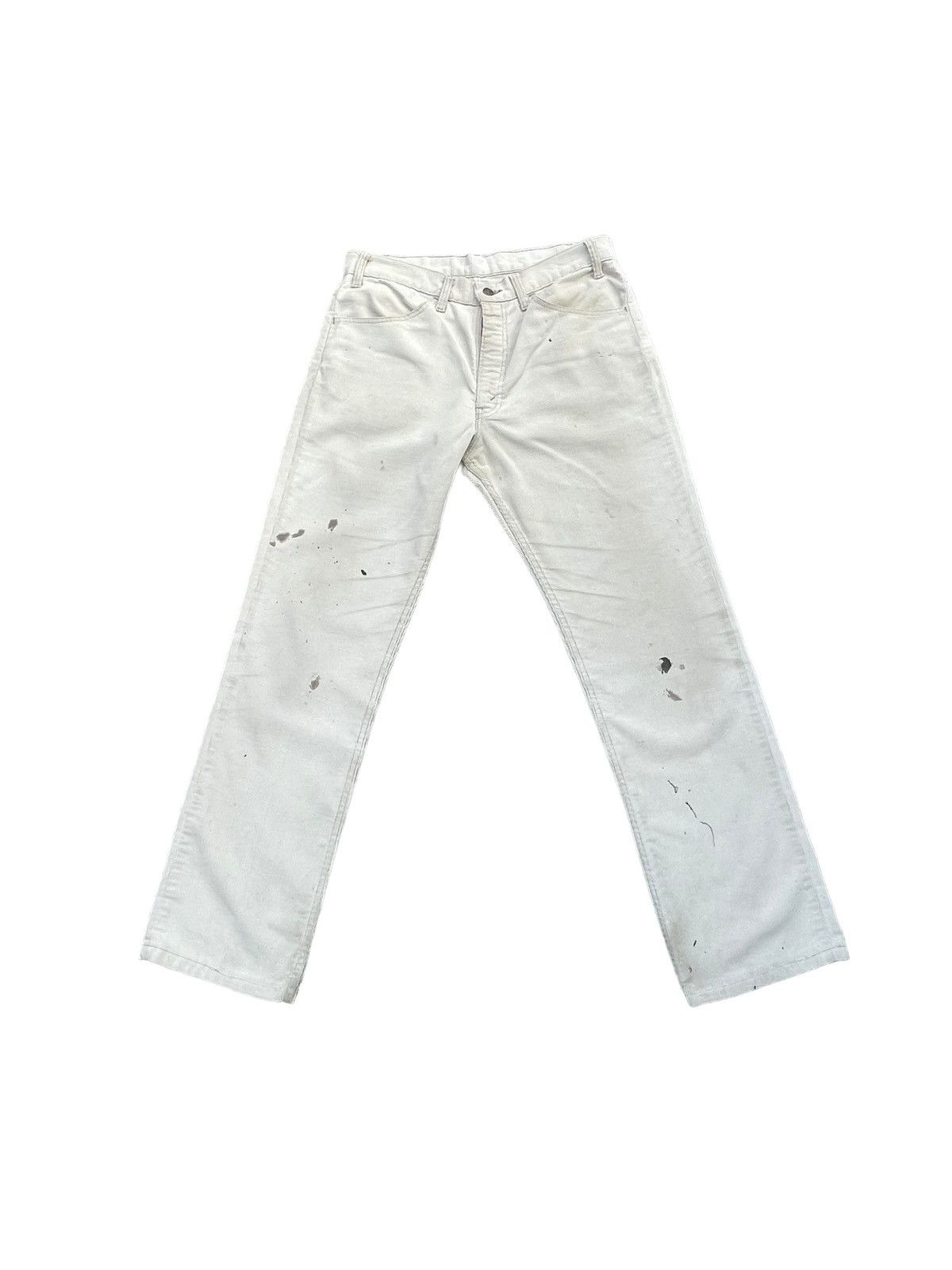Levi's Vintage 80’s Levis Coduroy White Tab Painted Stain Size US 33 - 1 Thumbnail