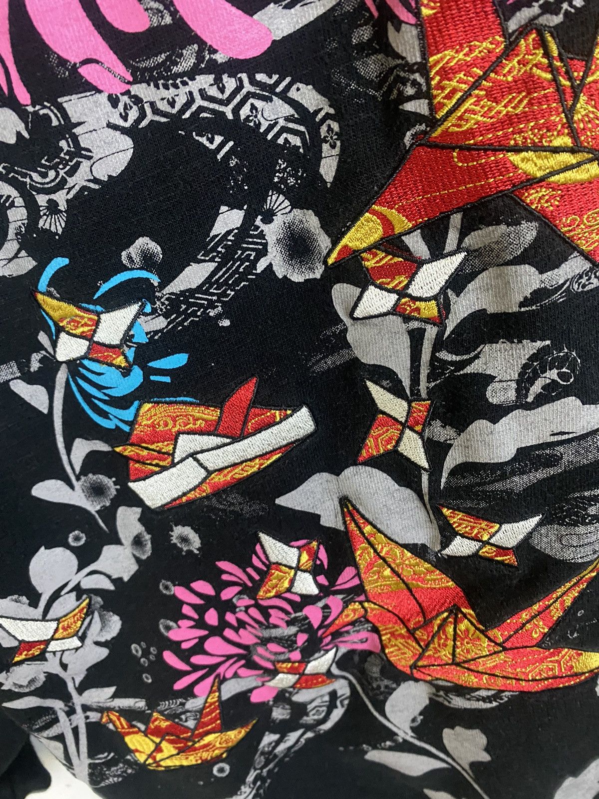 Japanese Brand × Vintage Vintage Sukajan Origami Hoodies Size US M / EU 48-50 / 2 - 7 Thumbnail