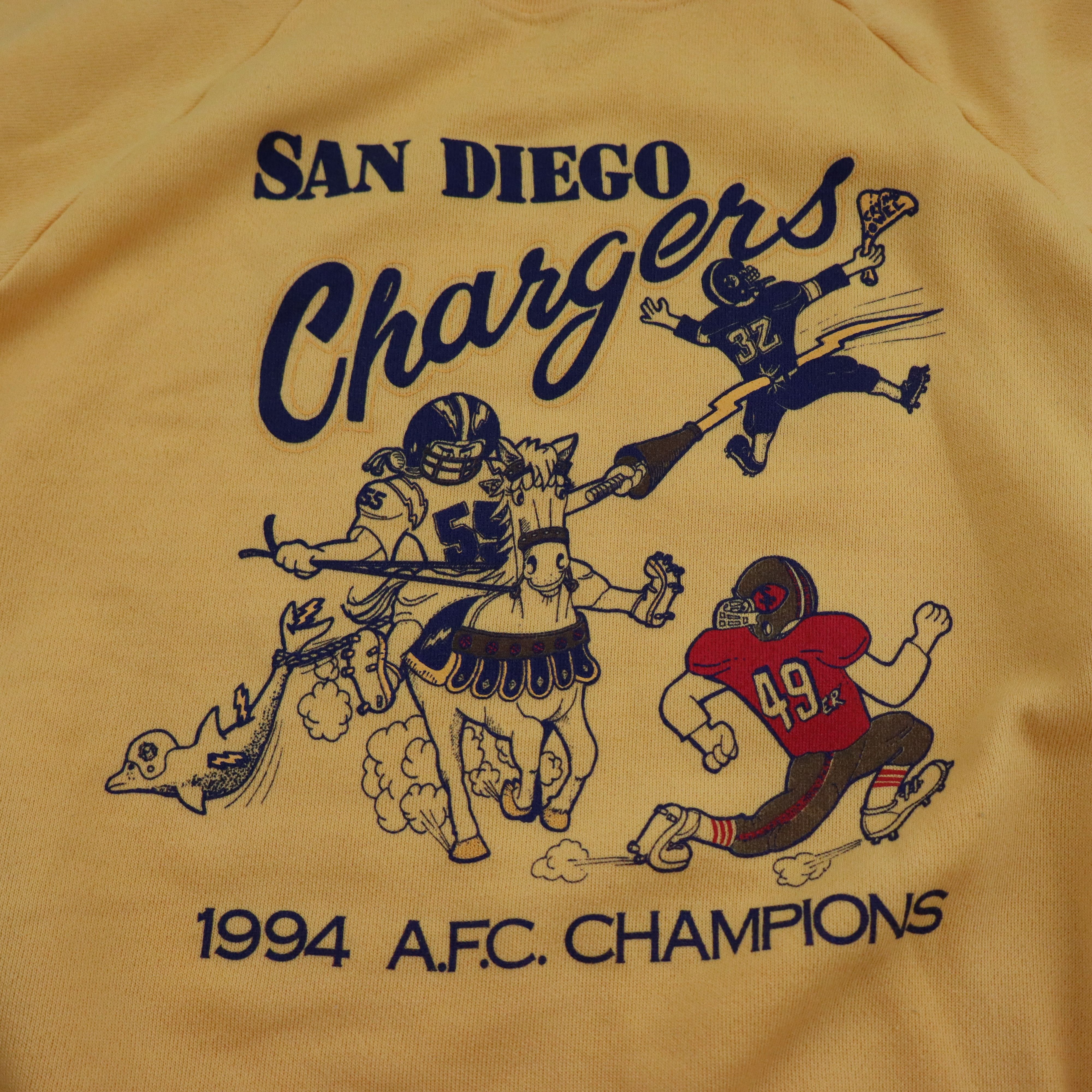 NFL × Vintage Vintage 1994 San Diego Chargers AFC Champions Sweatshirt 90s Size US XXL / EU 58 / 5 - 5 Thumbnail
