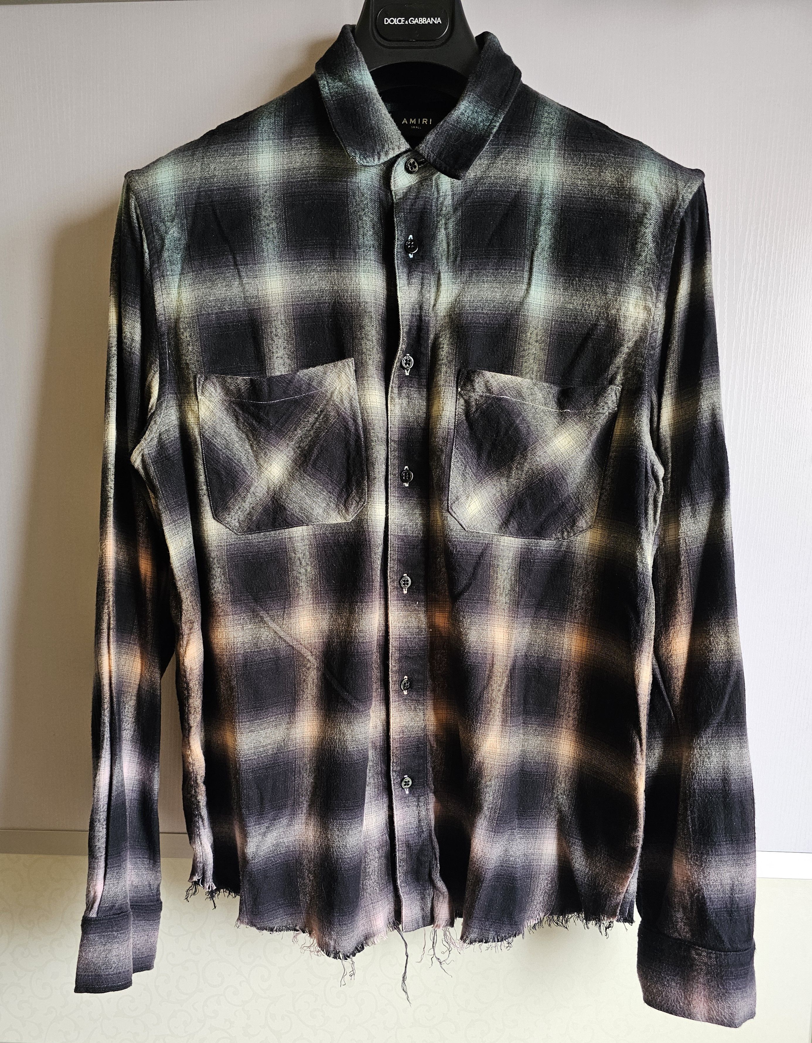 Amiri Cashmere Acid Yellow Flannel Waist Shirt - SS19 | Grailed