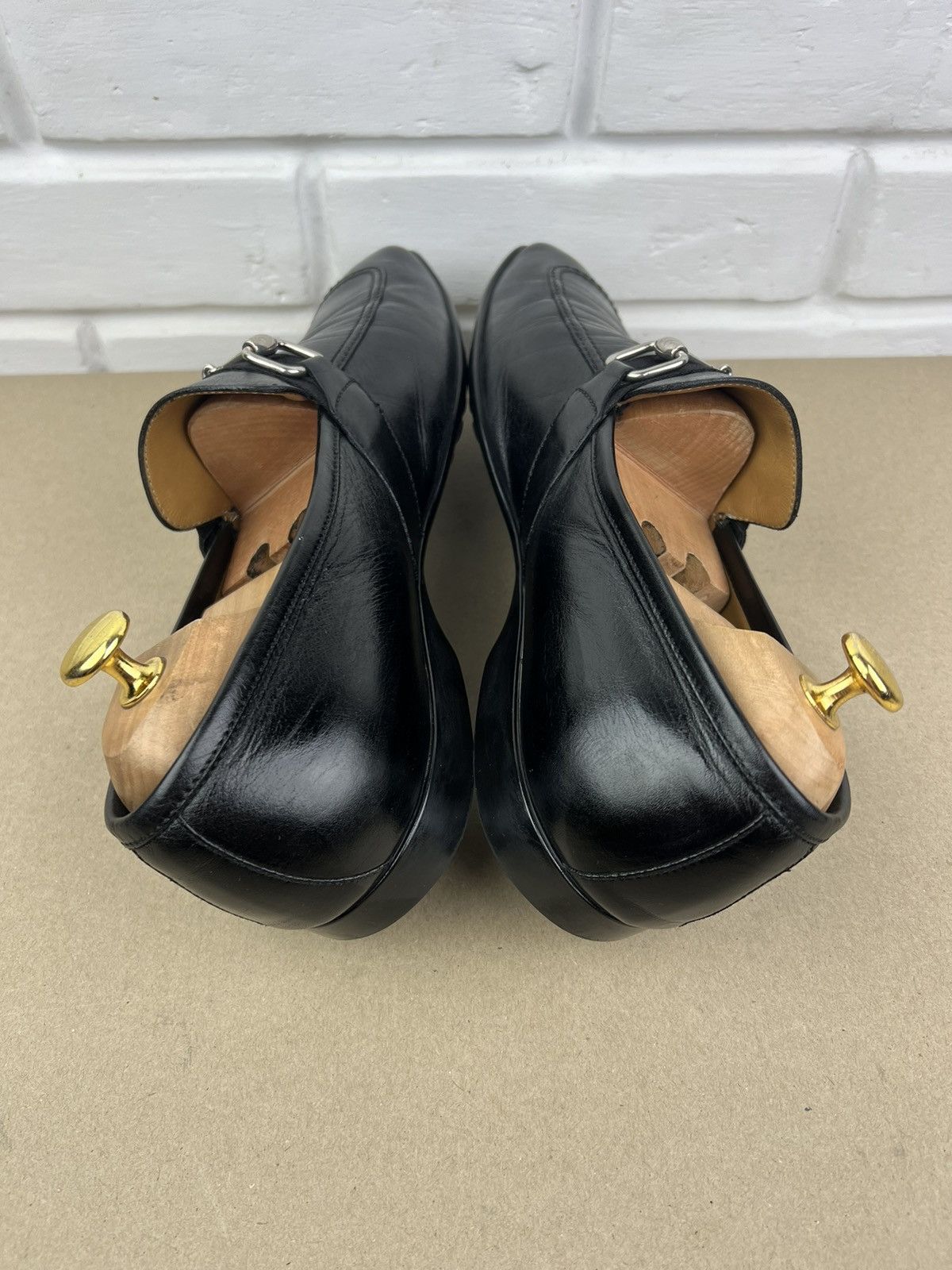 Gucci GUCCI Loafers Leather Slip Ons Shoes HORSEBIT Web Stripe Men Size US 11 / EU 44 - 10 Thumbnail