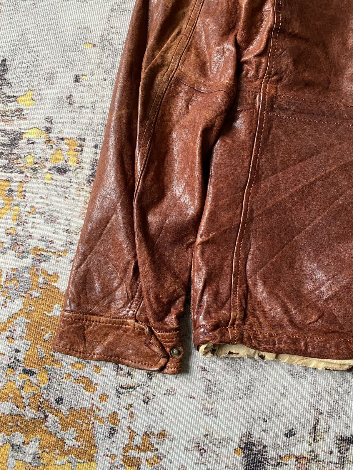 Leather Unlimited Japan Multipocket Patina Sheep Leather Jacket Size US M / EU 48-50 / 2 - 11 Thumbnail