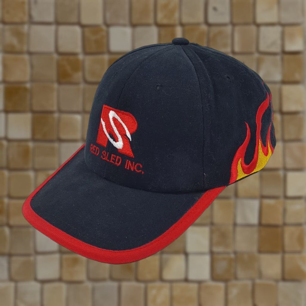 Vintage VINTAGE P&W Y2K Red Flame Fire Baseball Cap Snapback Adjustable One Size Casual Mens Size ONE SIZE - 1 Thumbnail